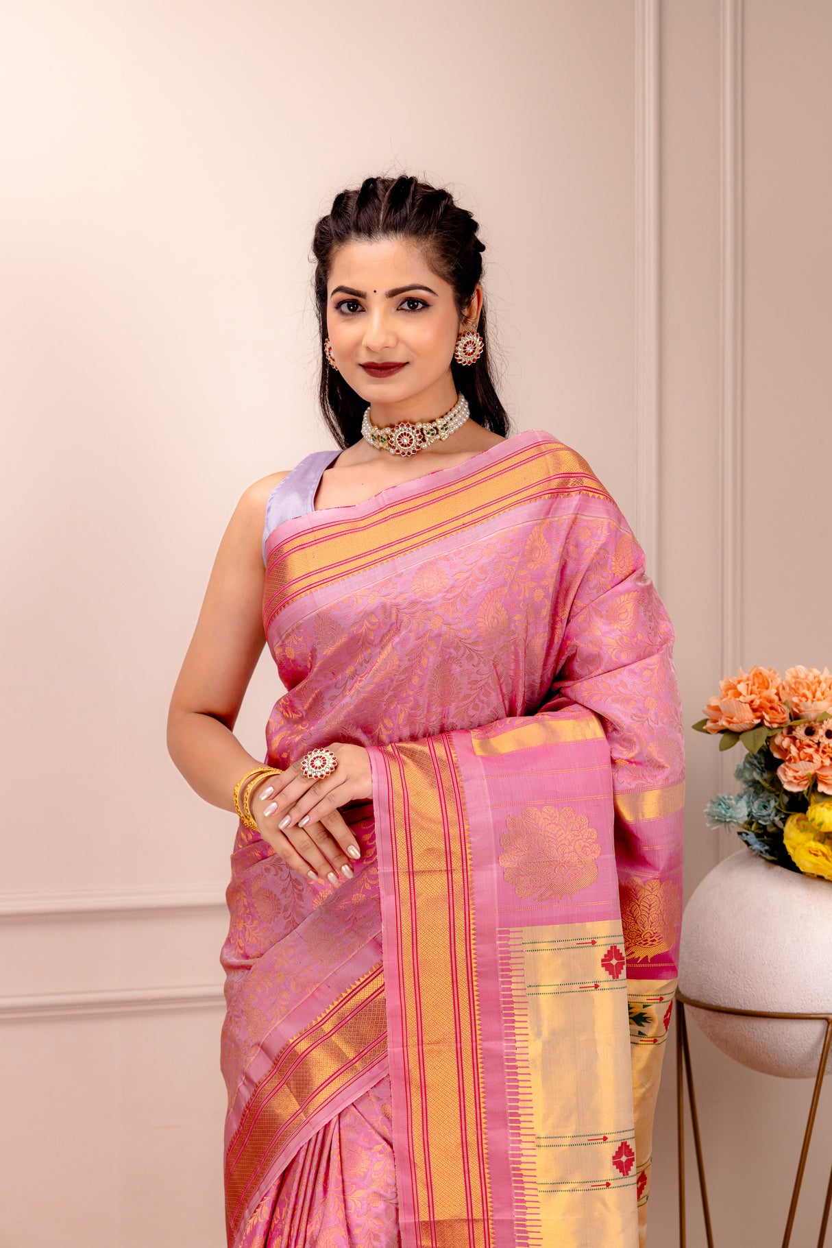 Brocade Paithani Handloom Pure Silk