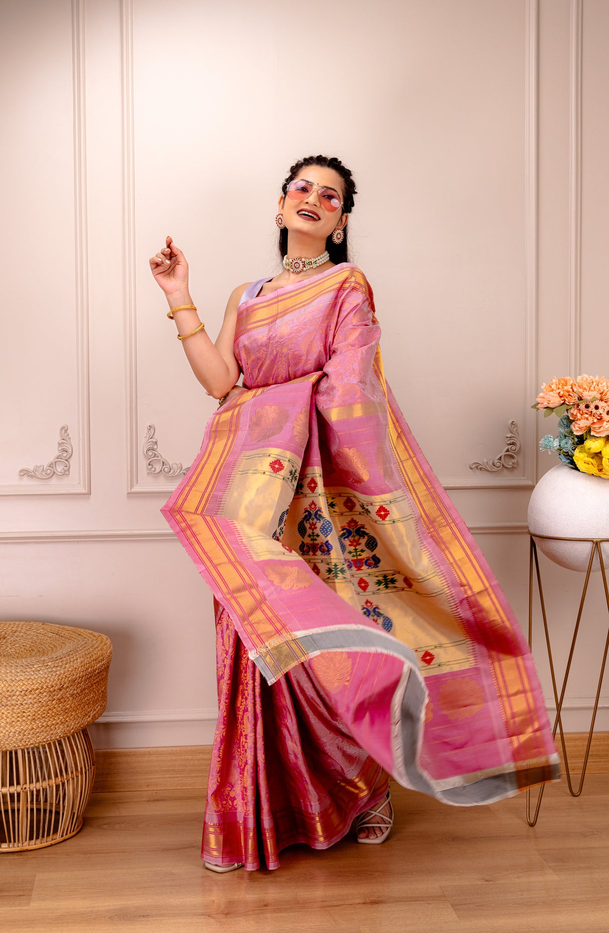 Brocade Paithani Handloom Pure Silk