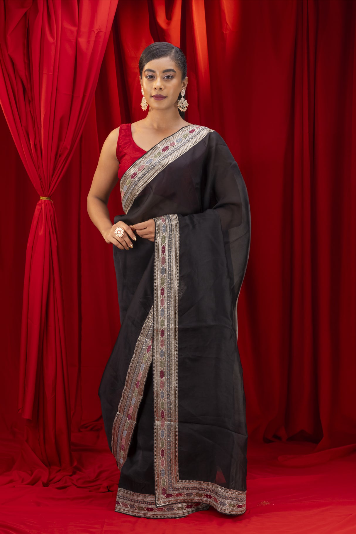 Kora organza saree with blouse