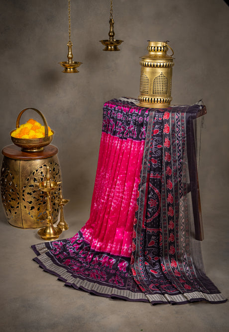 Sambalpuri handloom Silk saree with Jhoti Silk Pallu