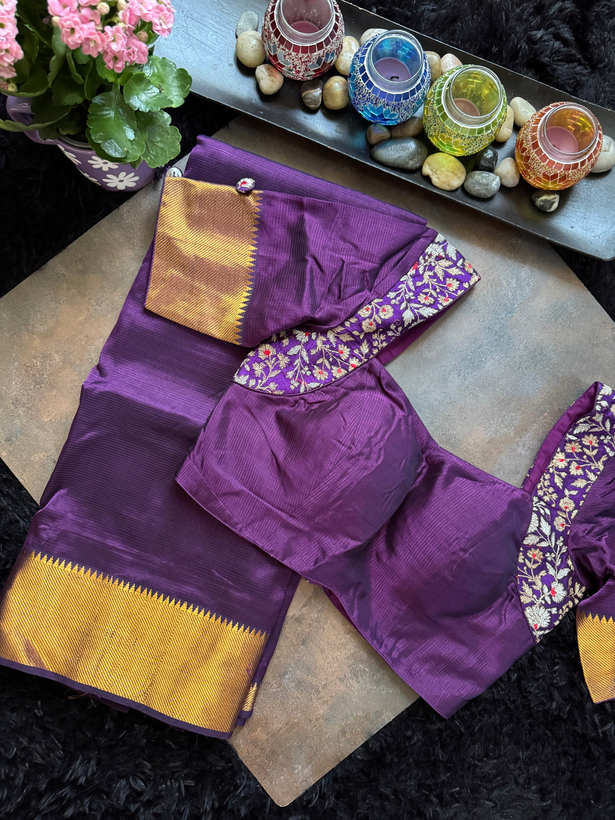 Purple Mangalgiri Pattu