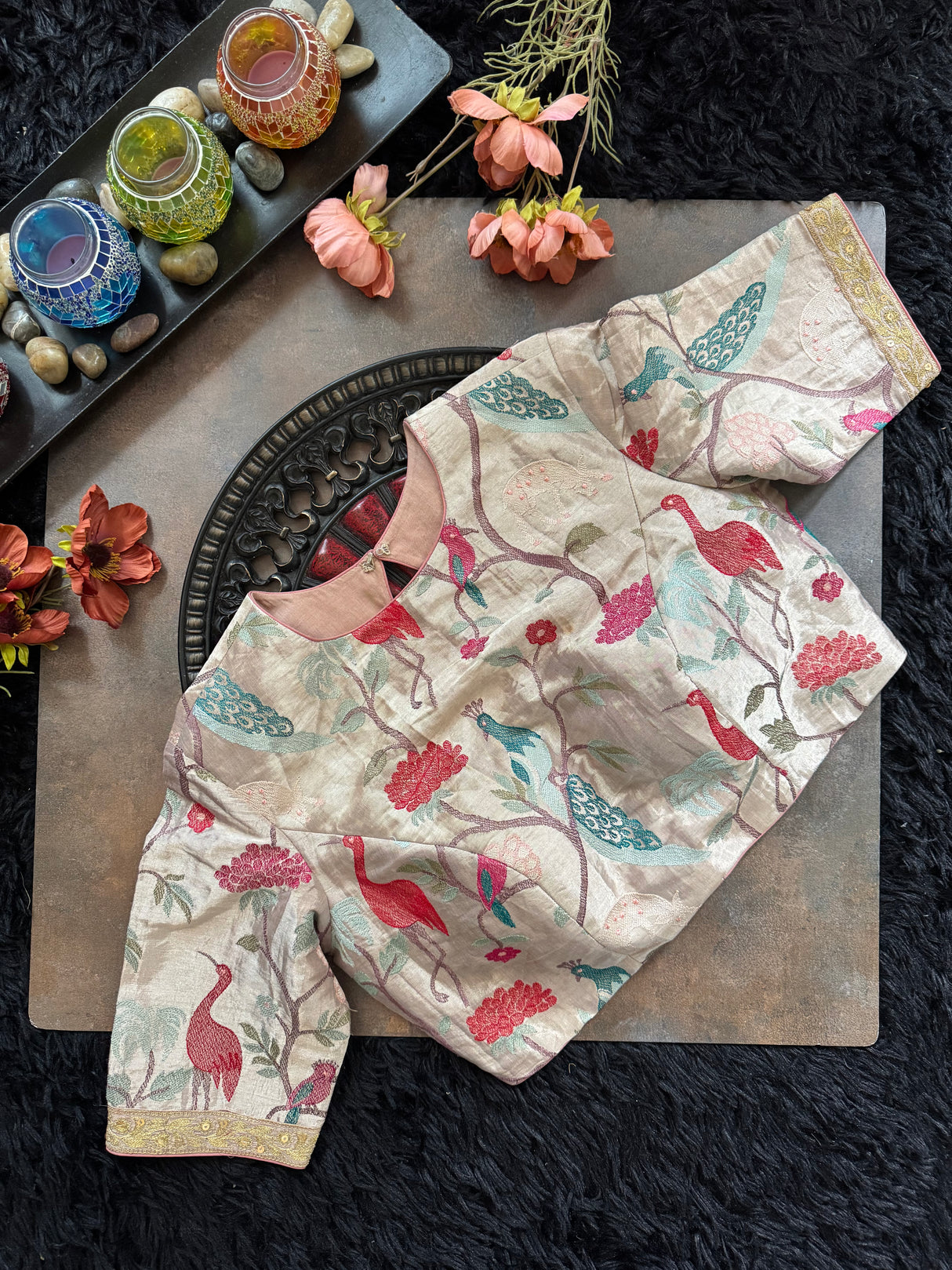 Tissue Organza With Embroidered Blouse