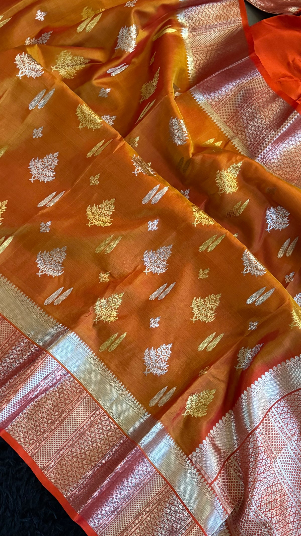 Rust Venkatagiri Pure SIlk Handloom