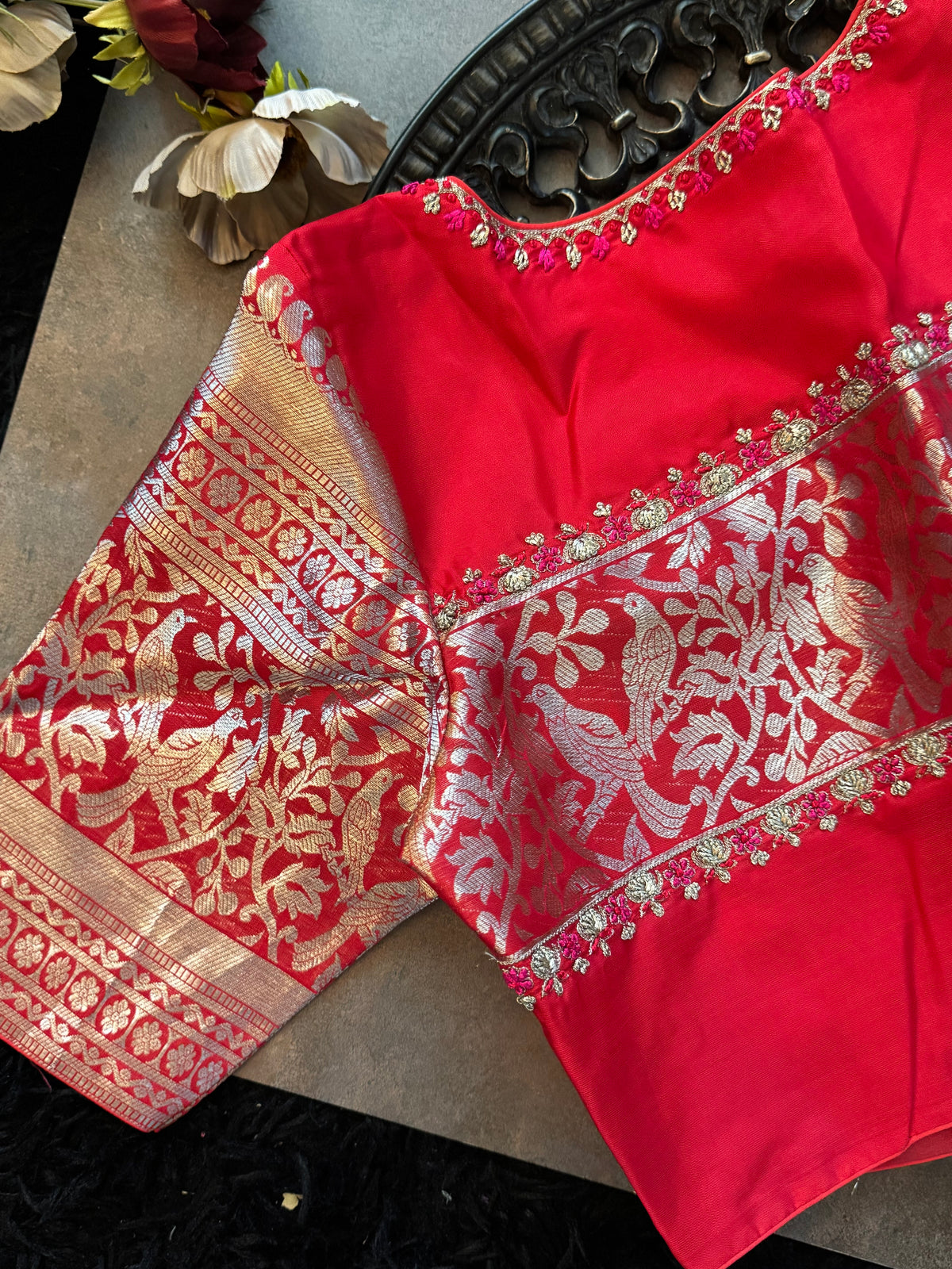 Pink Venkatagiri Pure SIlk Handloom