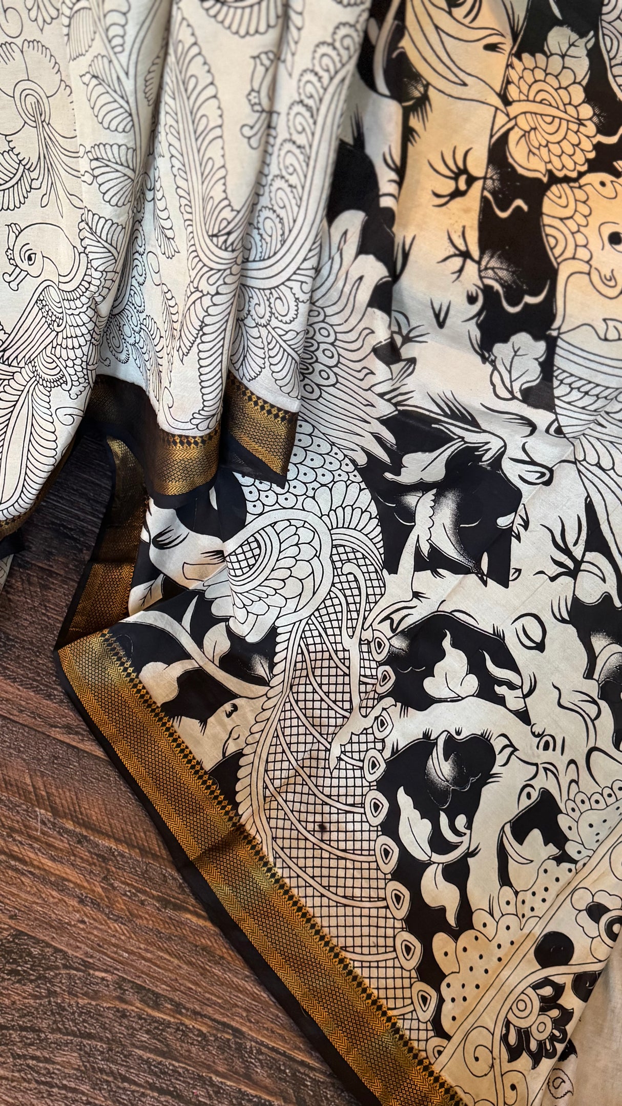 Kalamkari Chinuri Silk