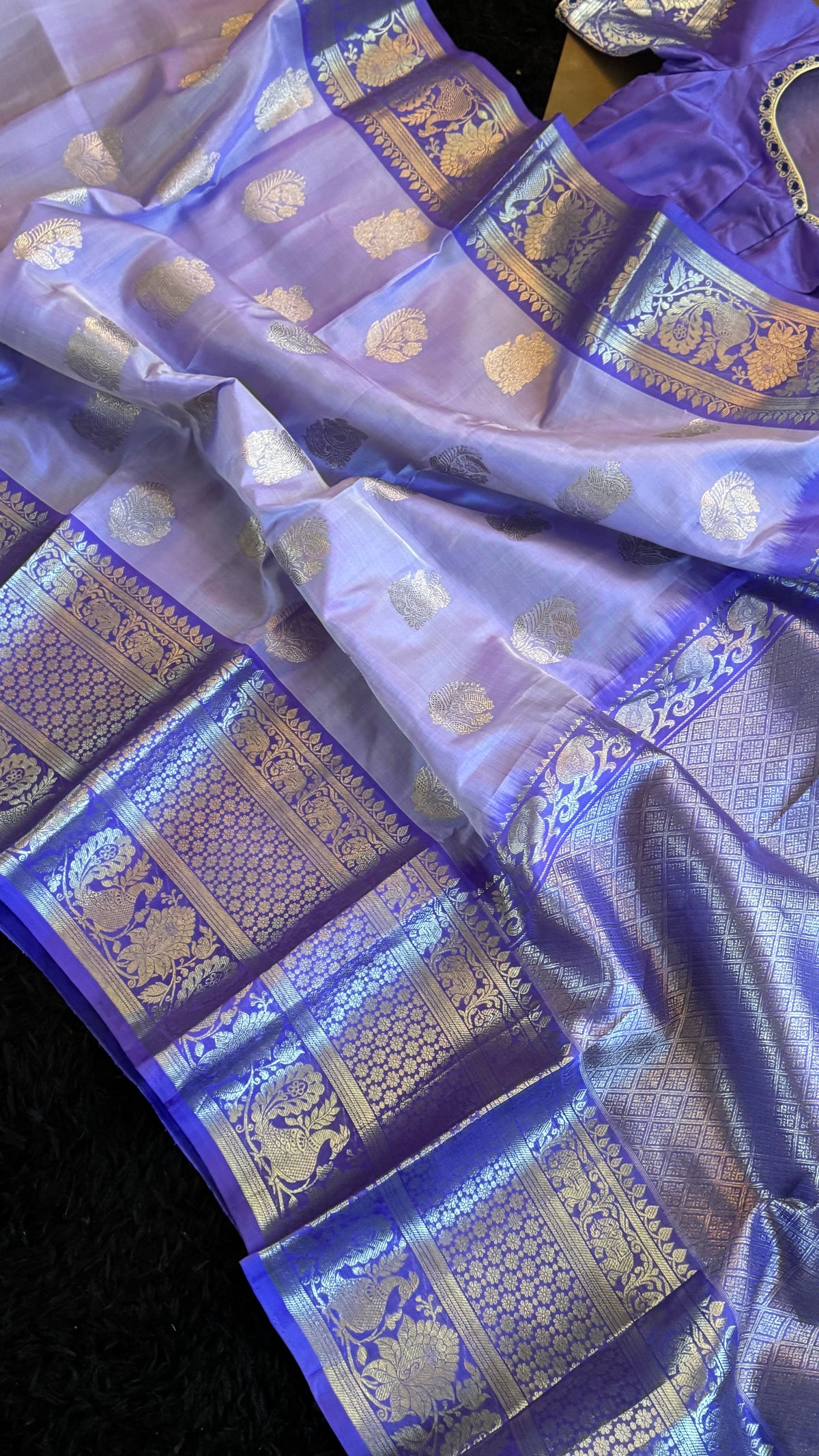 Lavender Venkatagiri Pure SIlk Handloom