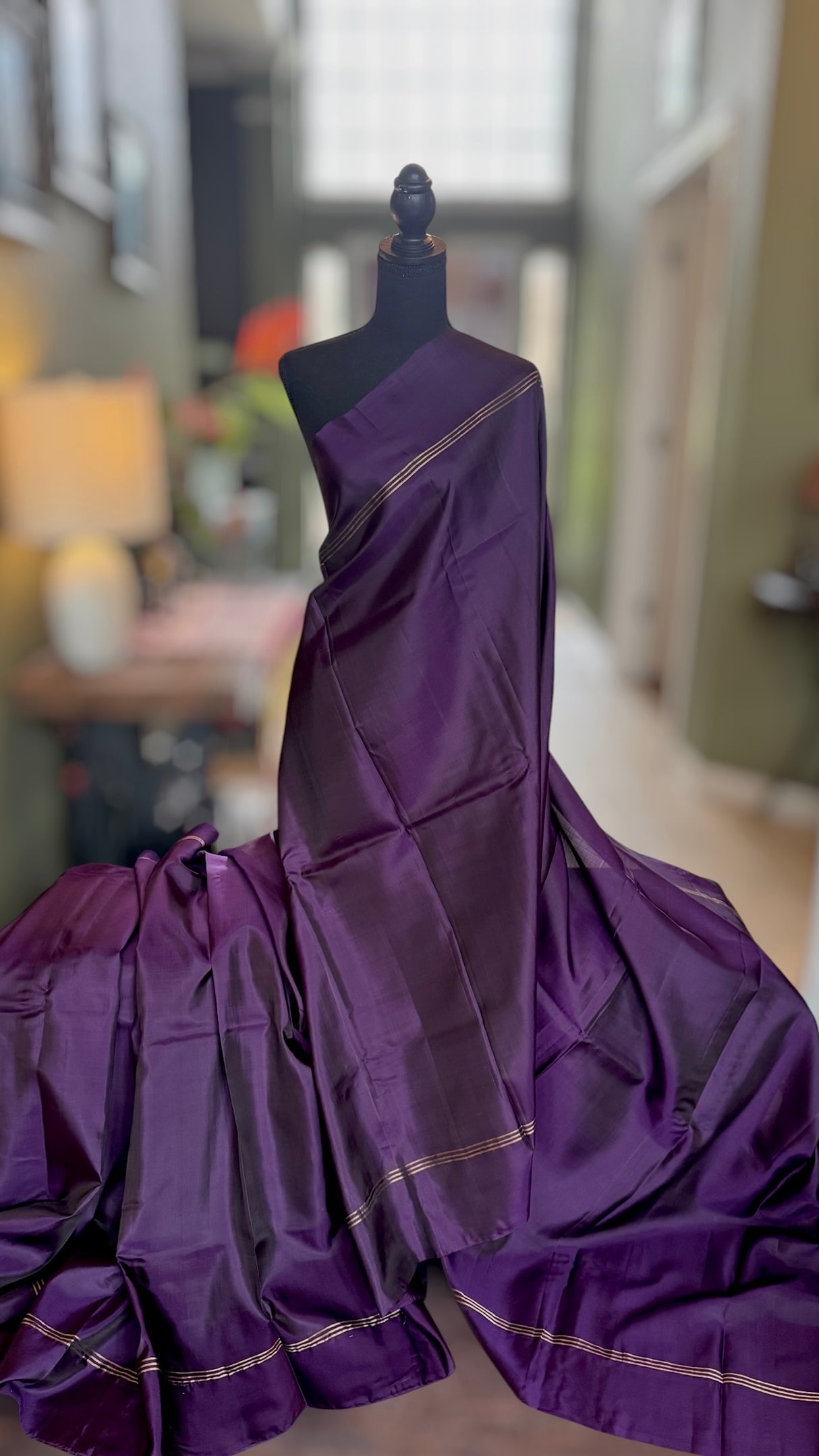 Deep Grape Kanchipuram Pure Silk Handloom