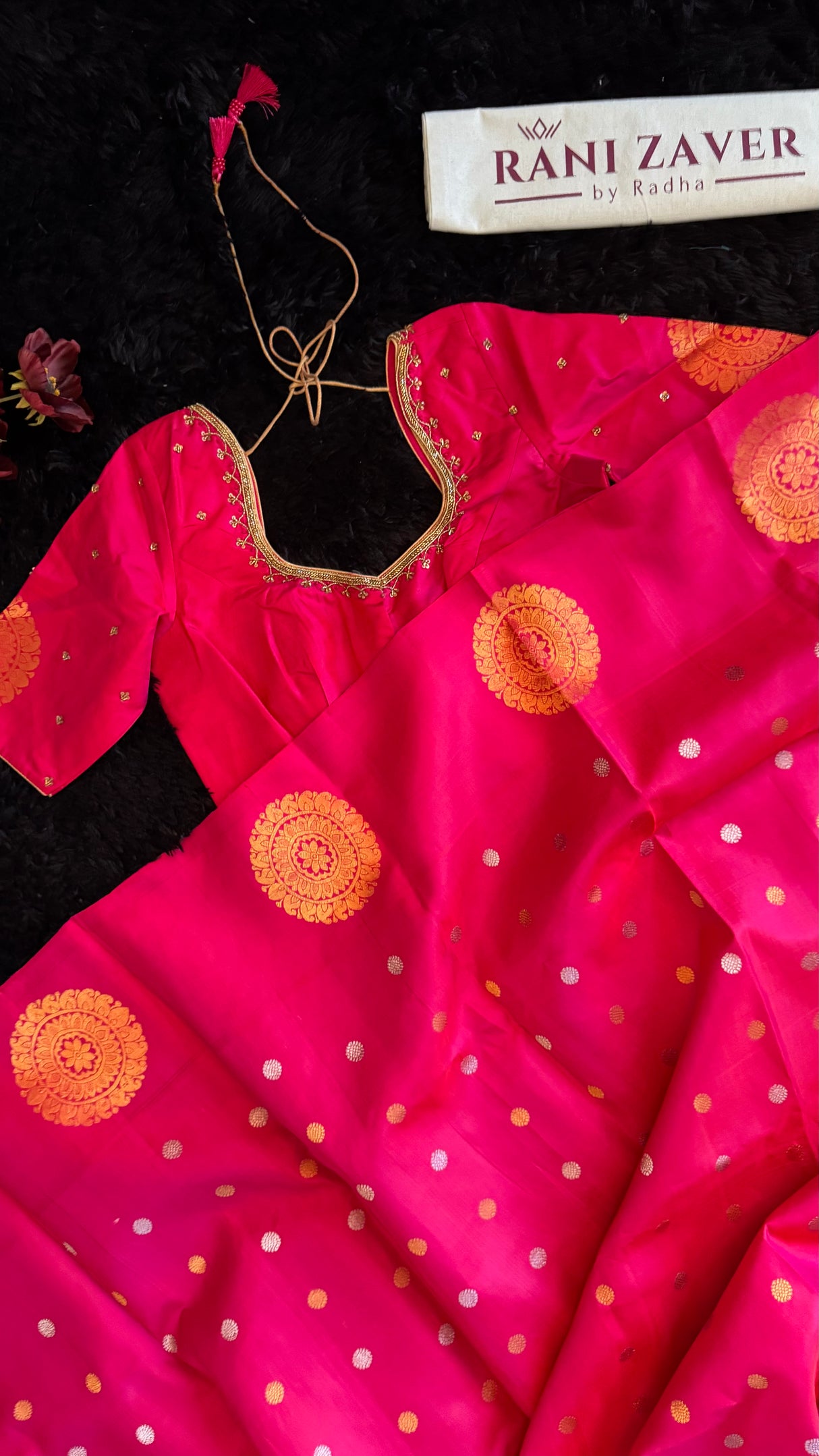 Strawberry Pink/Red Maharani Paithani