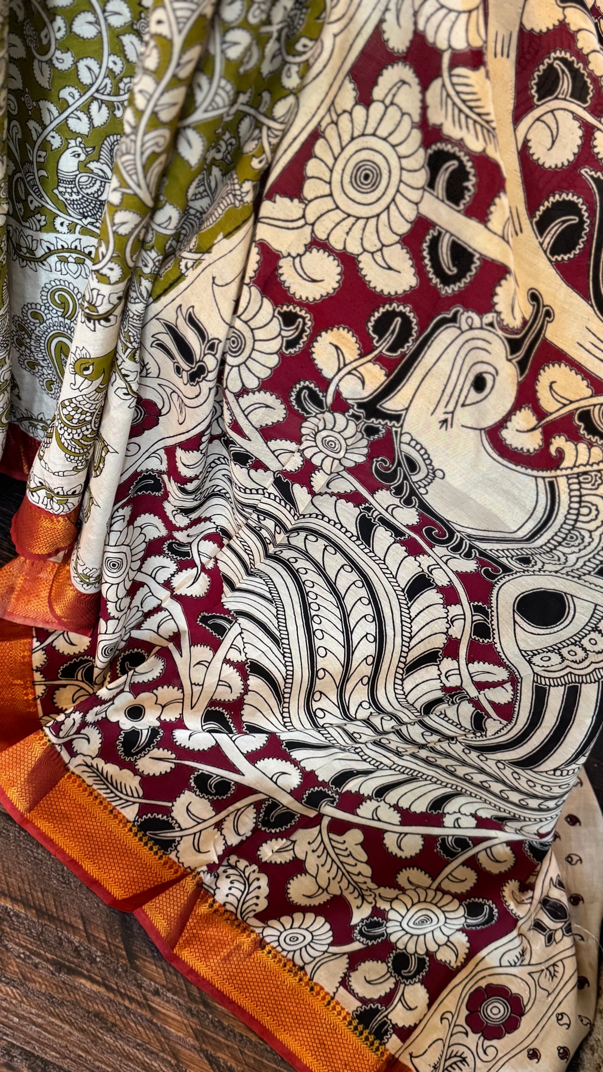 Kalamkari Chinuri Silk