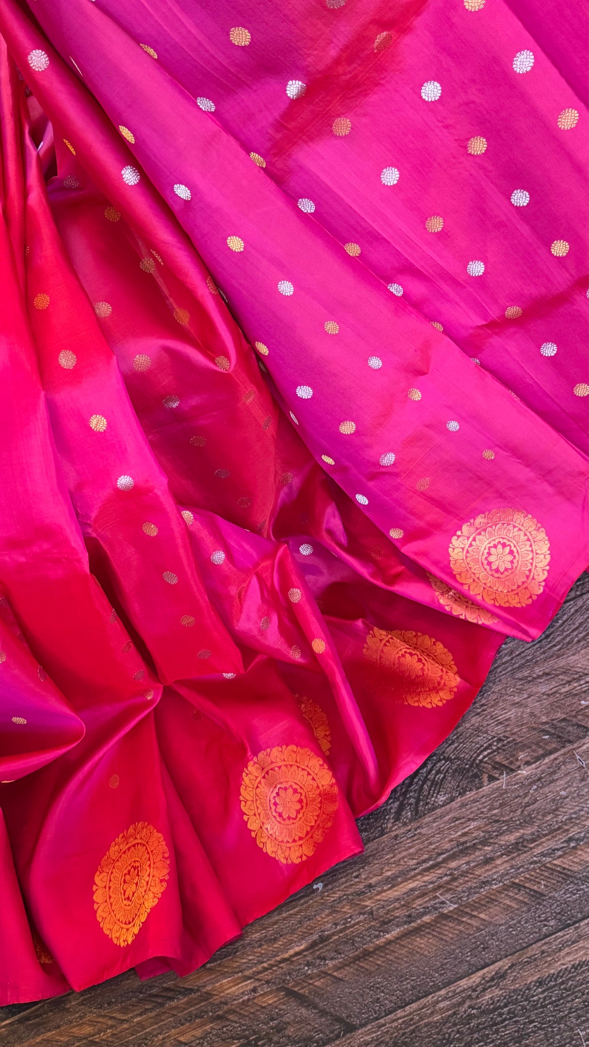 Strawberry Pink/Red Maharani Paithani