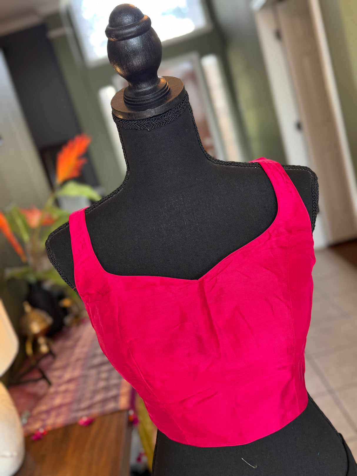 Rani Pink Floral Organza