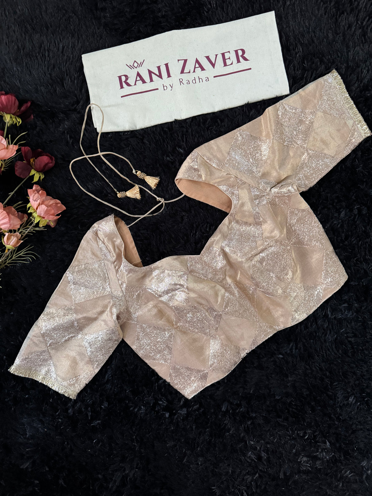 Gold tissue blouse 38