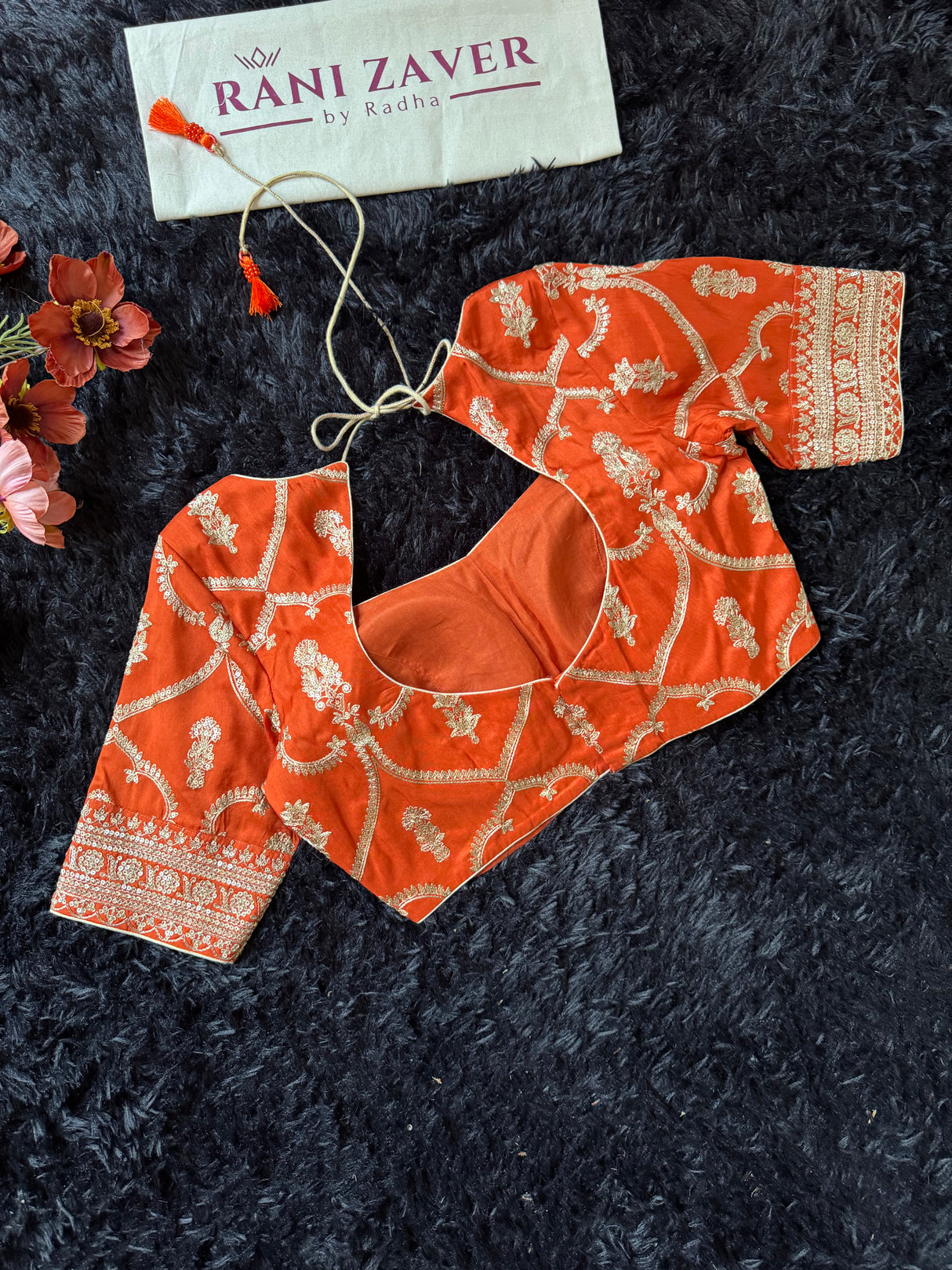 Rust Orange Pure Organza