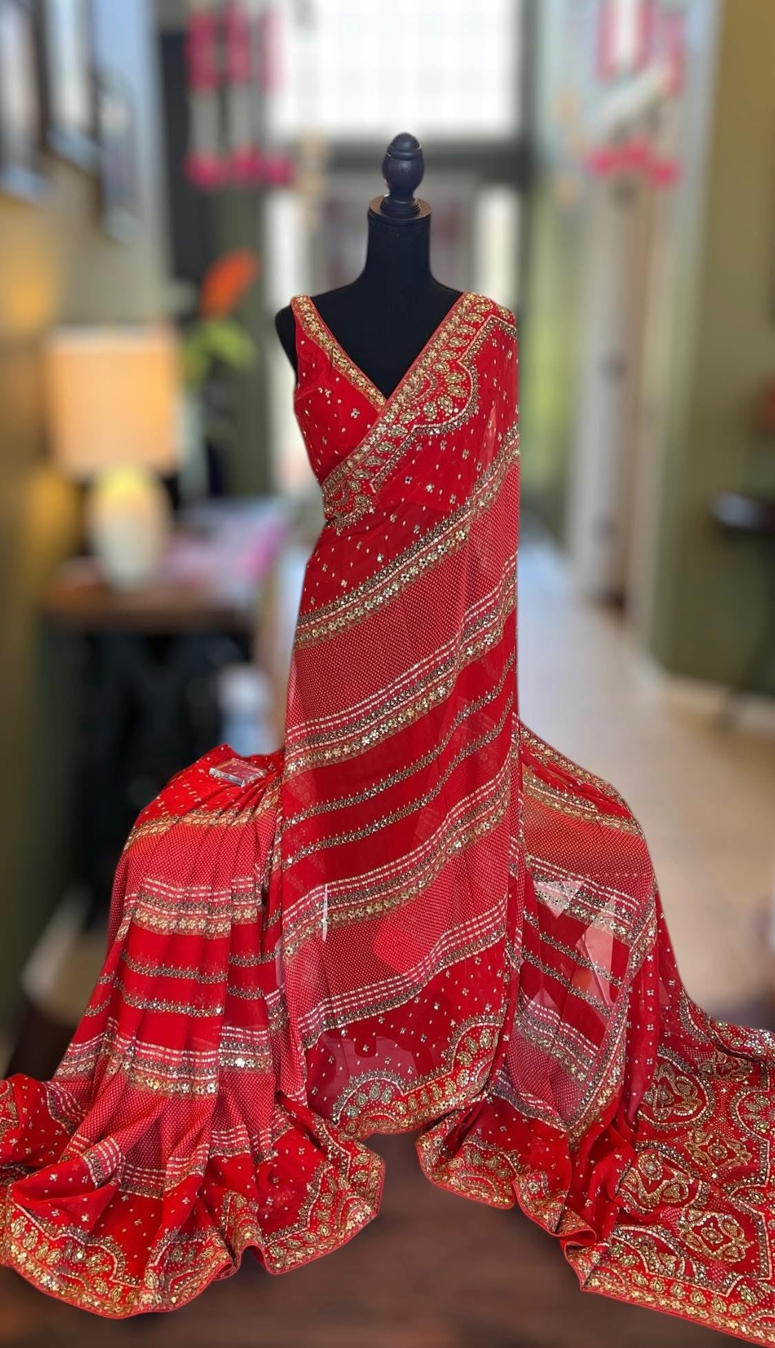 Georgette Kareena Kapoor Saree 36 size blouse