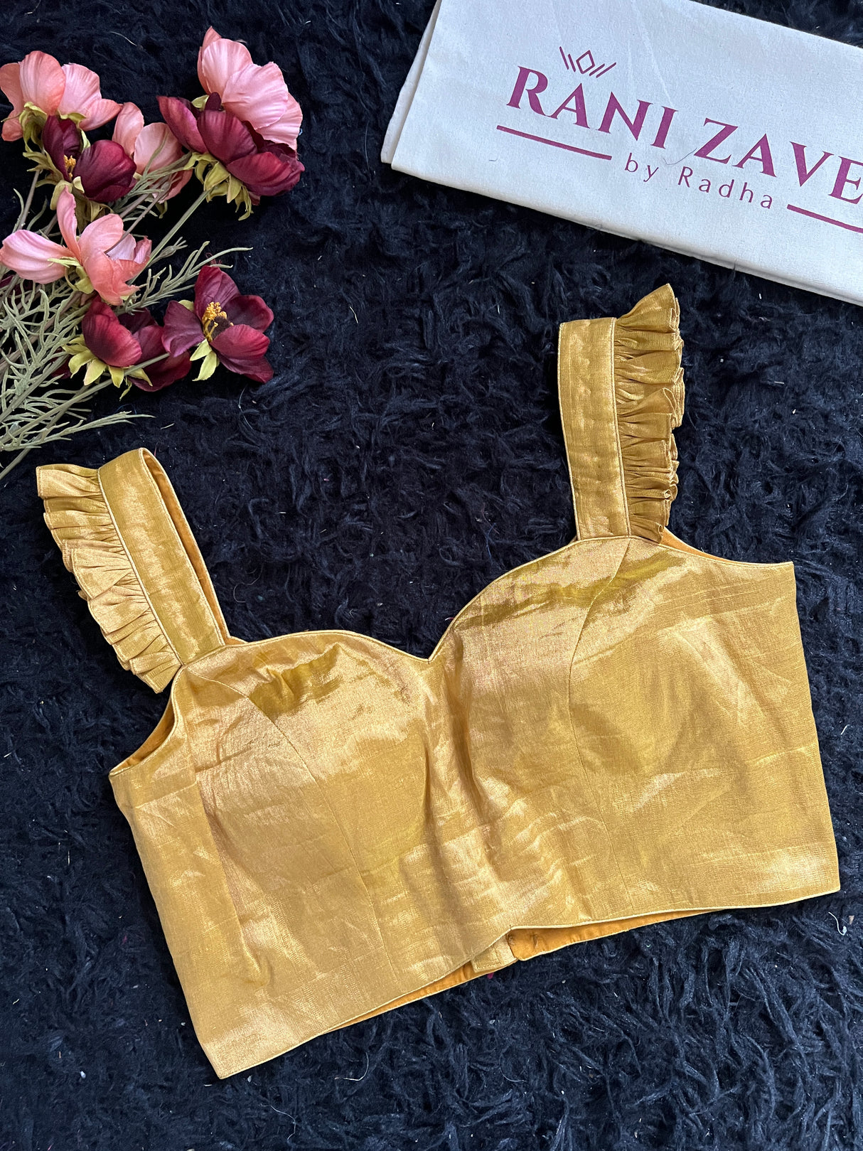 Mustard yellow Gold Tissue Blouse 36