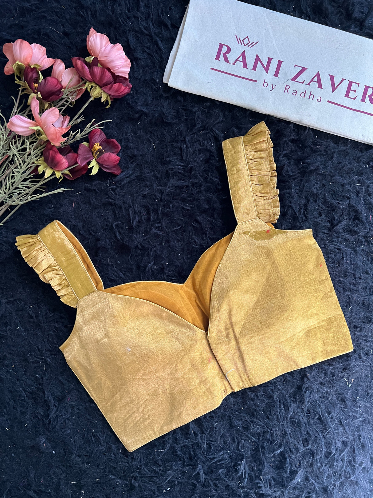 Mustard yellow Gold Tissue Blouse 36