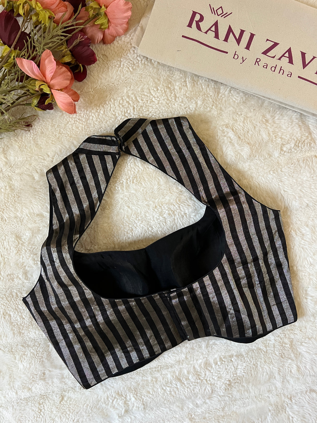 Stripes Halter Tissue Blouse 34