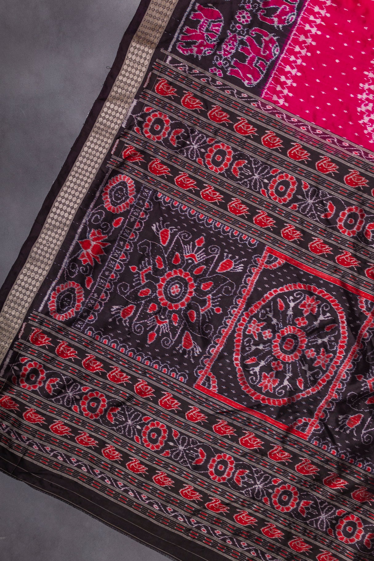 Sambalpuri handloom Silk saree with Jhoti Silk Pallu
