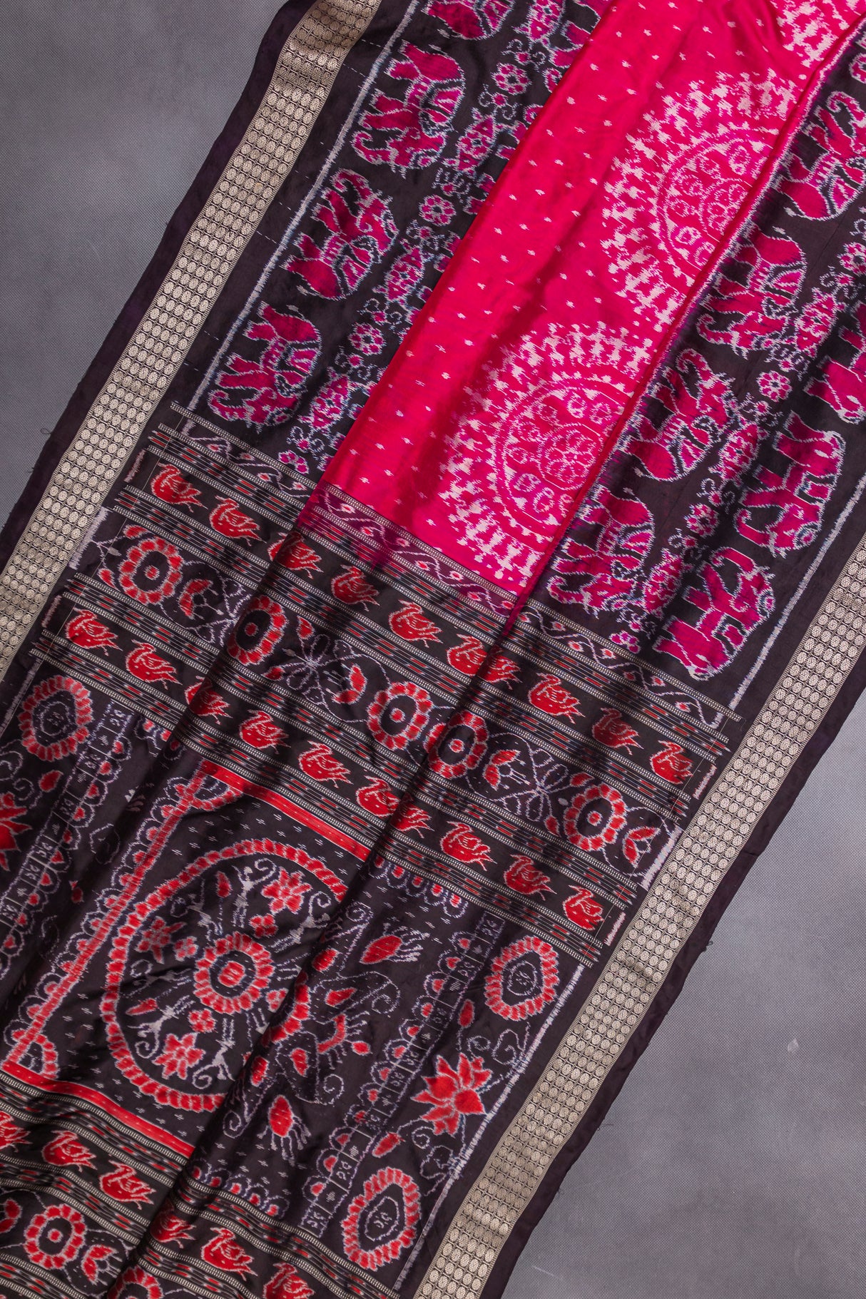 Sambalpuri handloom Silk saree with Jhoti Silk Pallu
