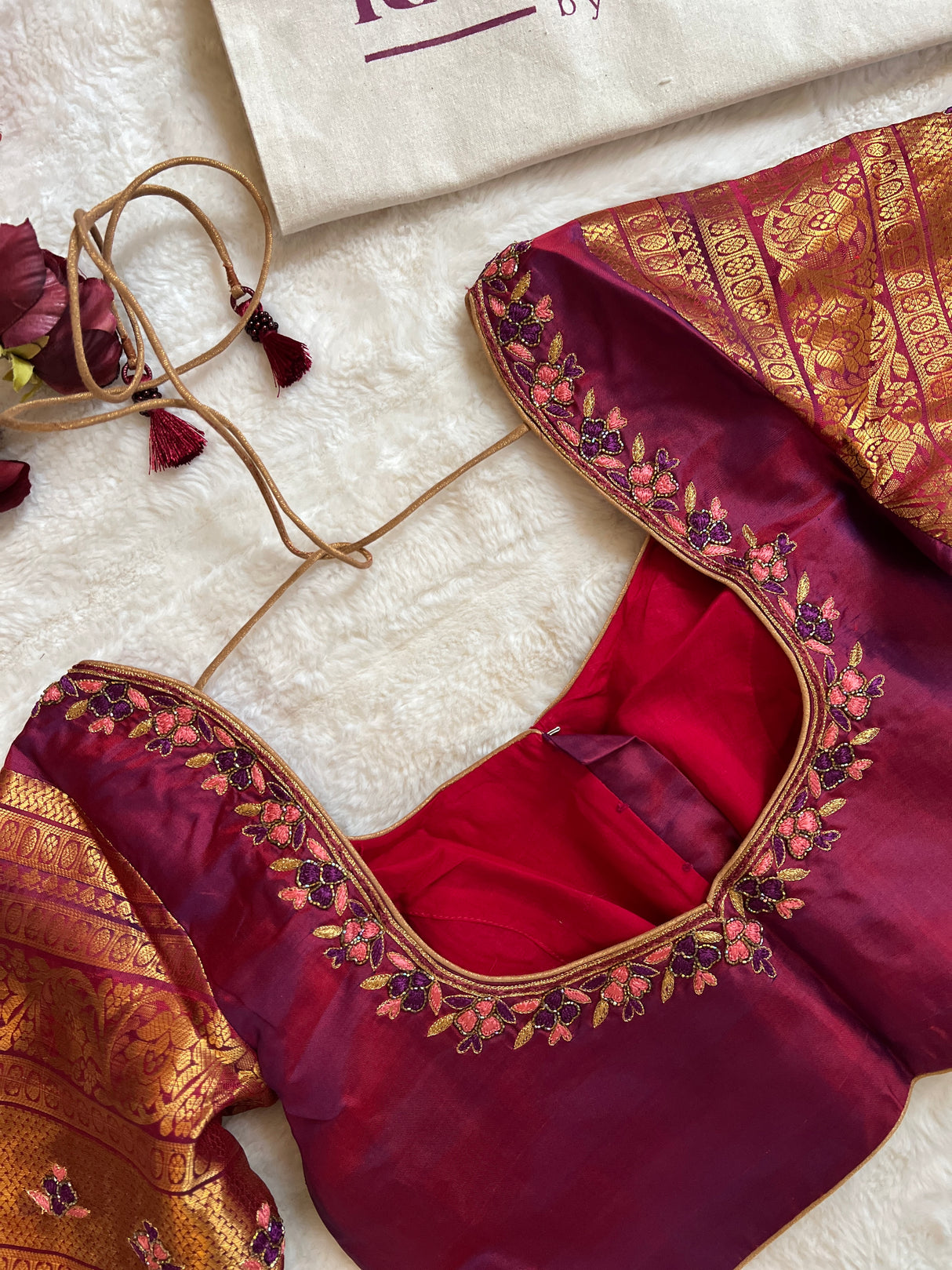 Kanakambaram Wine Gadwal Kanchi Pure Silk