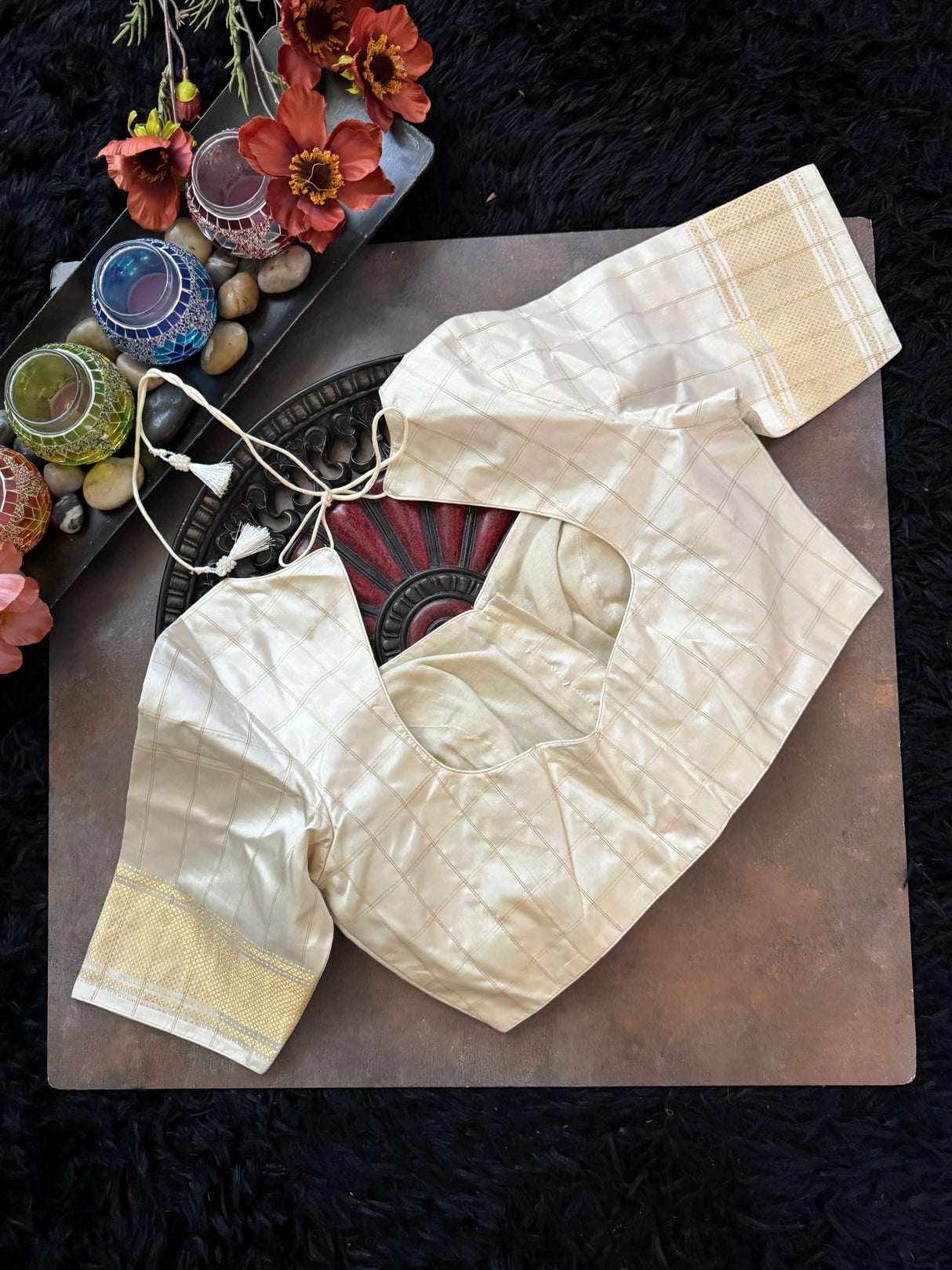 Lavender Ivory Ikkat Pure Silk Handloom