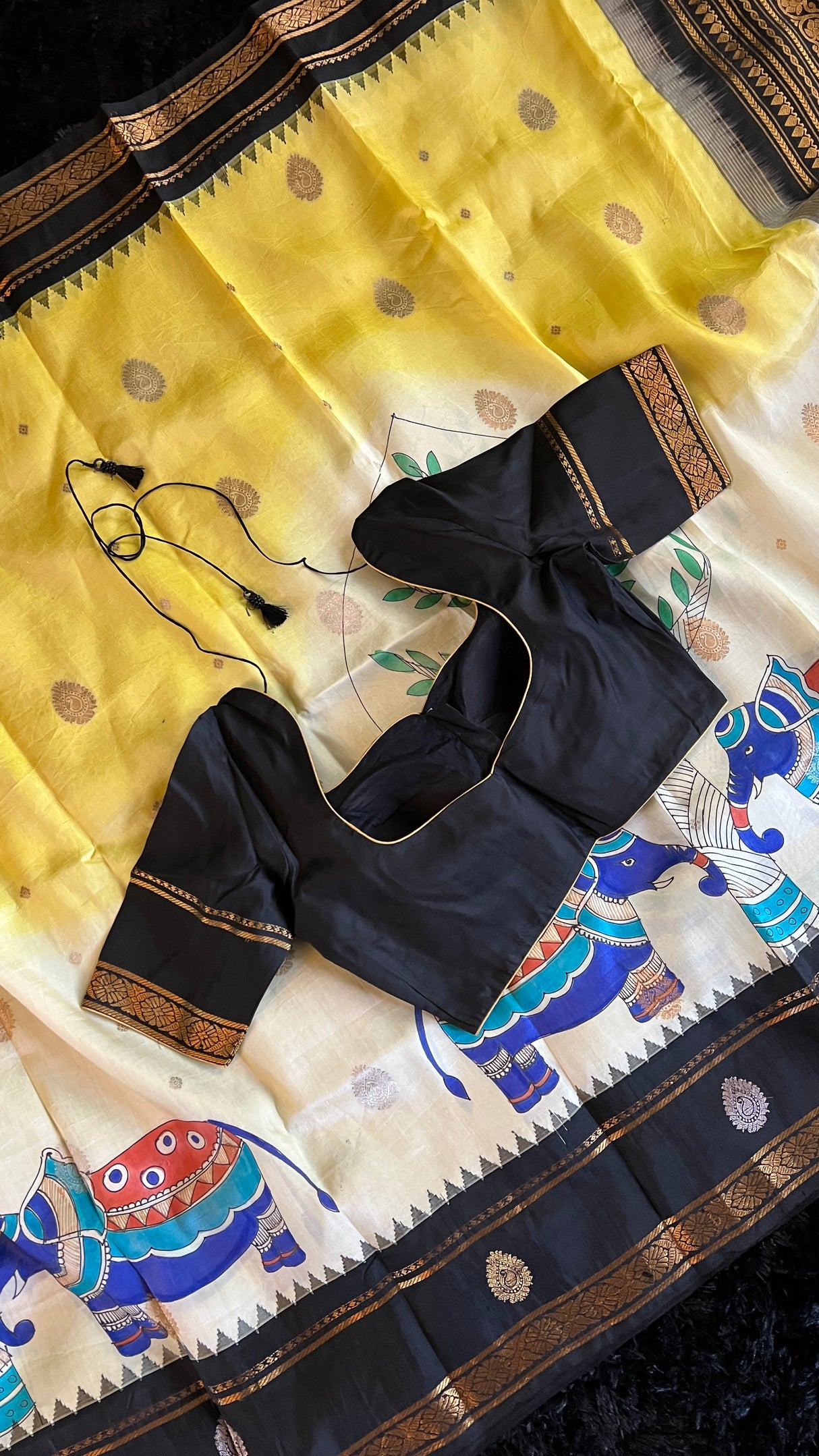 Hand Painted Gadwal Pure Silk