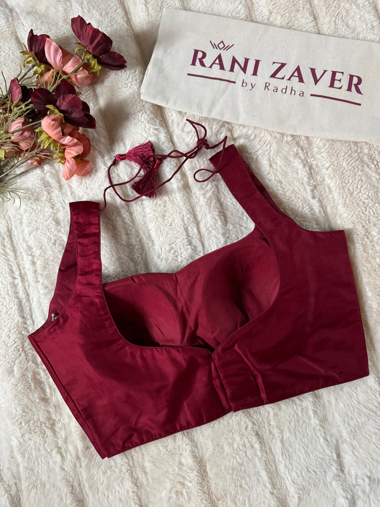 Burgundy Silk Blouse 34