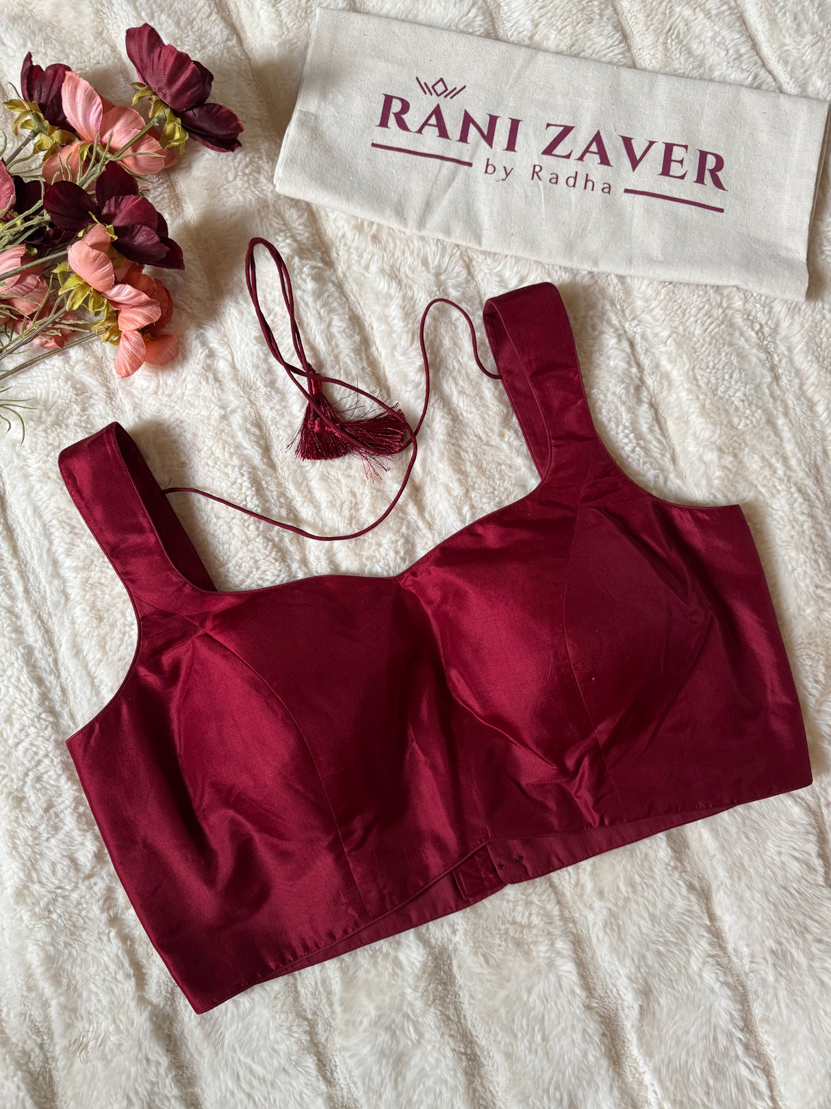 Burgundy Silk Blouse 38