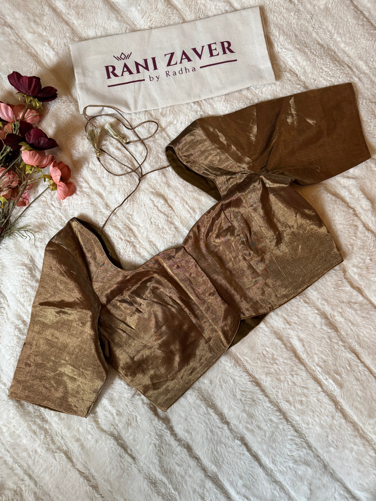 Antique Brass Color Tissue Blouse 40