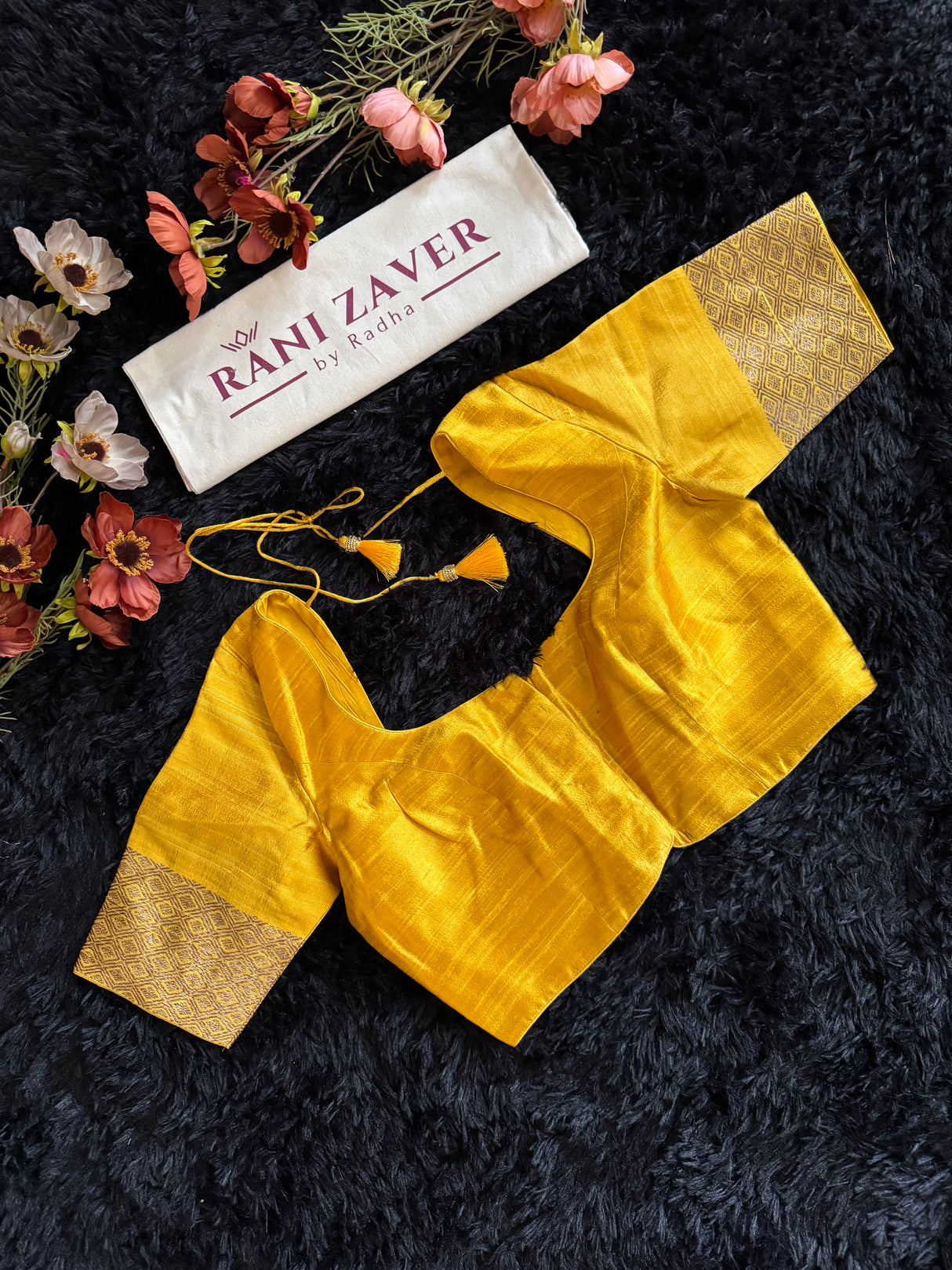 Black Pure Raw Silk Banarasi