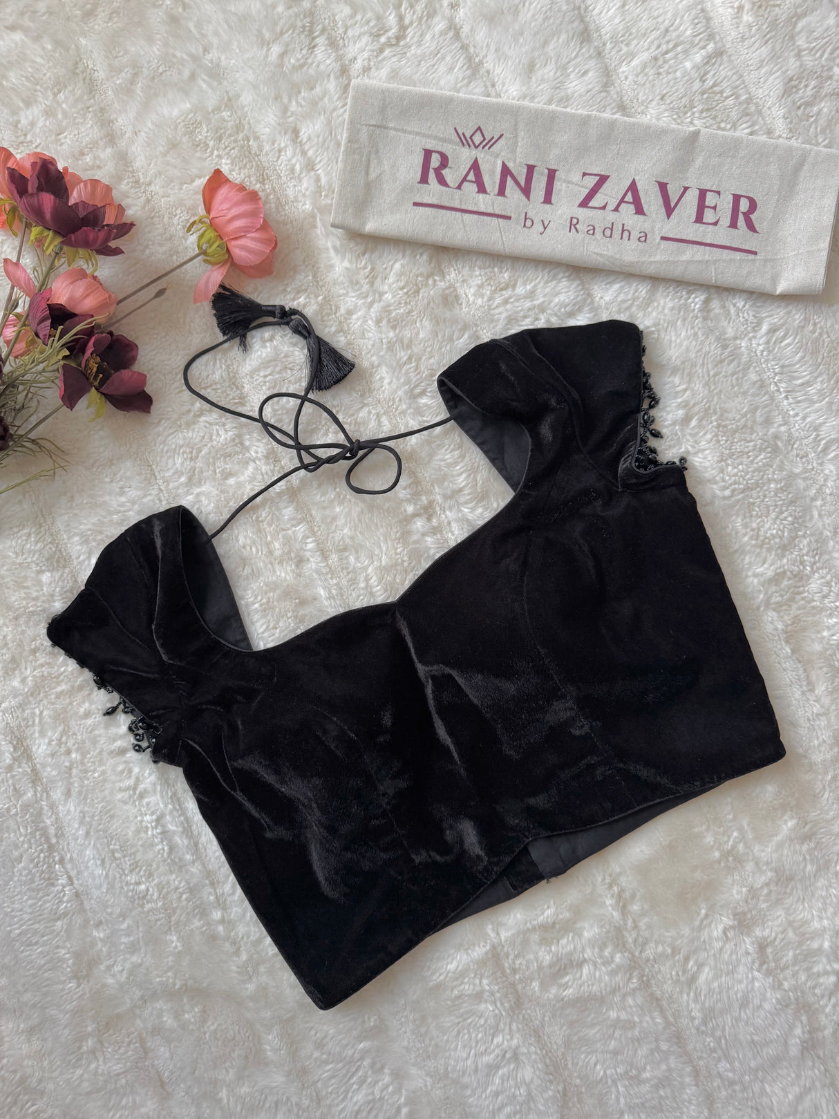 Black Velvet Mega Sleeves Blouse 36