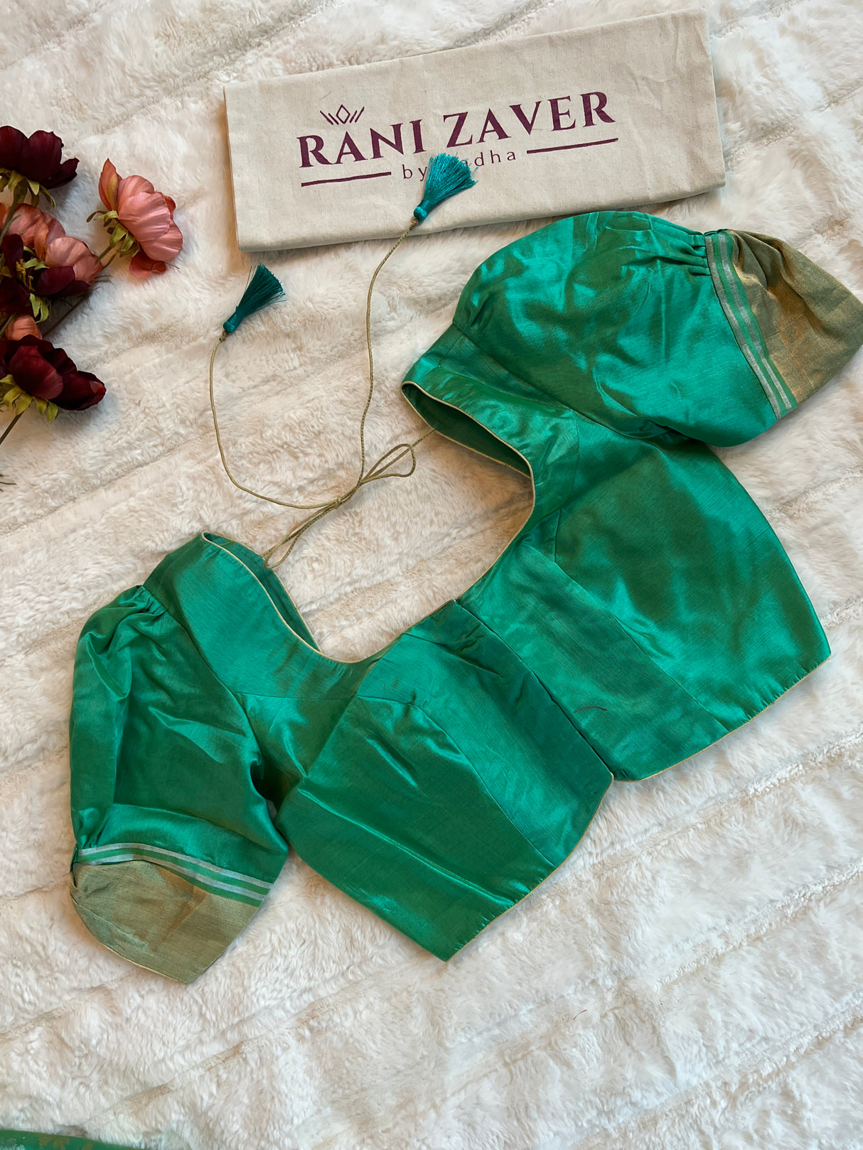 Aquamarine Color Chanderi Pattu Silk