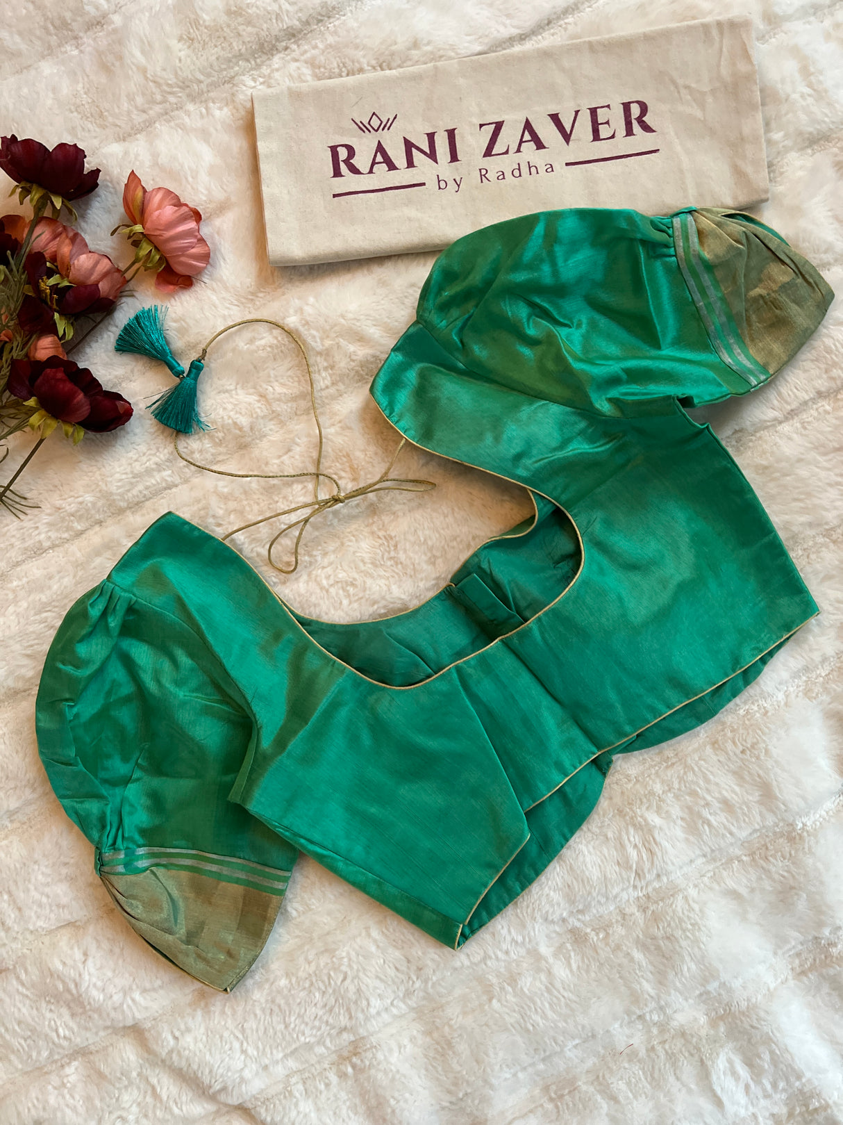 Aquamarine Color Chanderi Pattu Silk