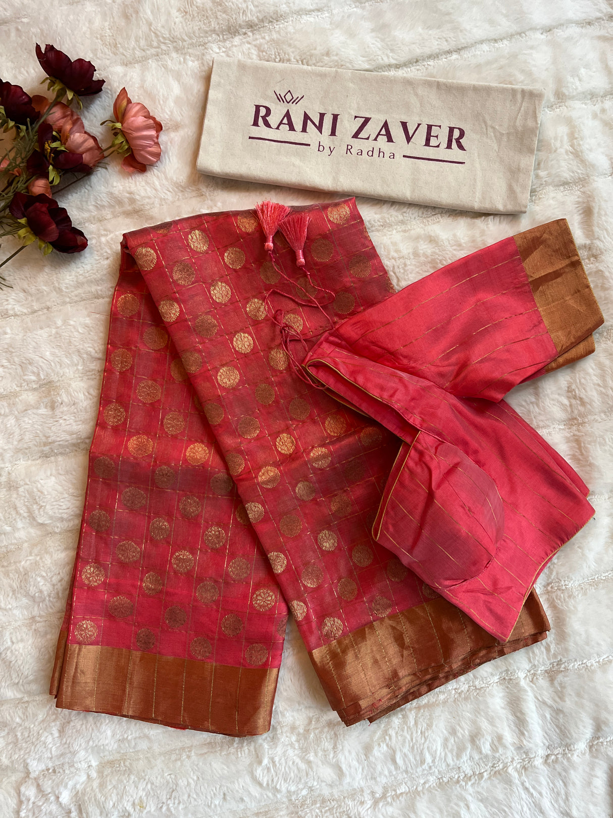 Salmon Color Chanderi Pattu Silk