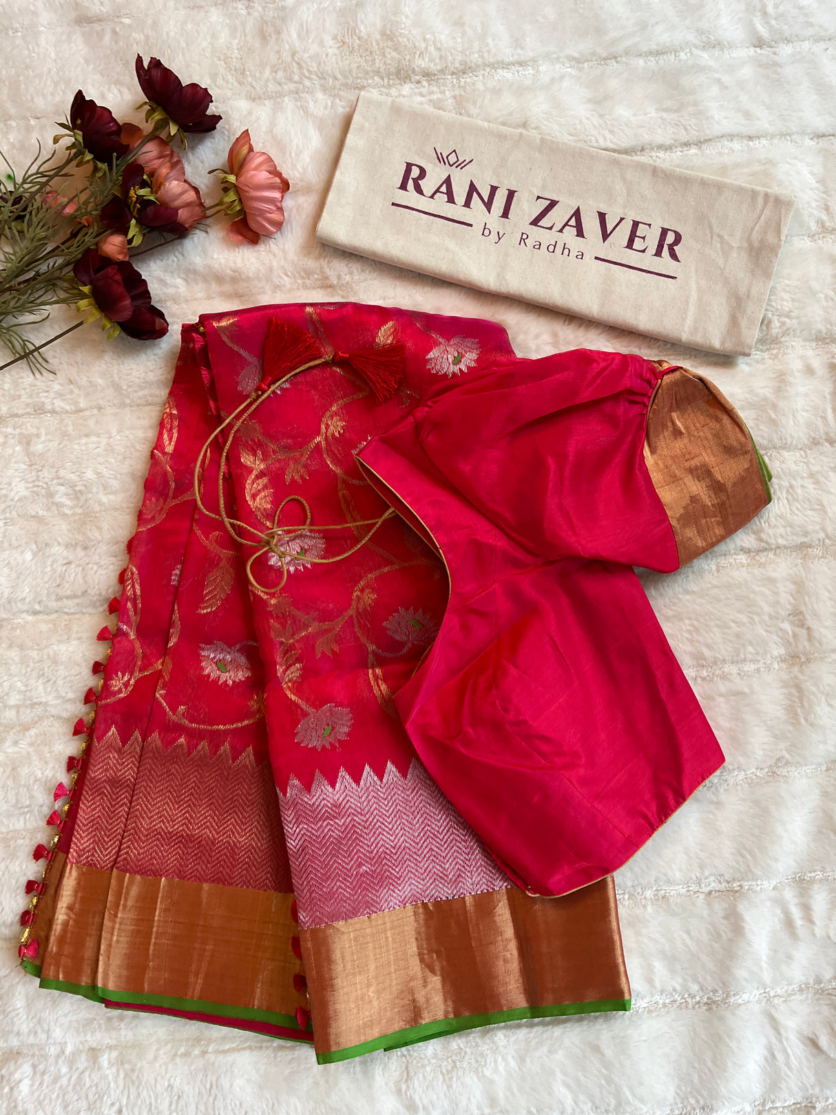 Deep Aboli Color Chanderi Pattu Silk
