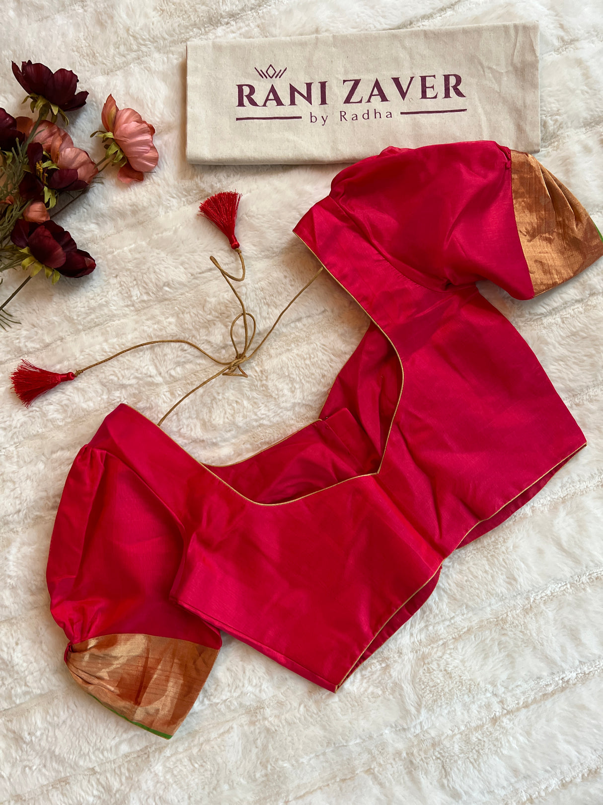 Deep Aboli Color Chanderi Pattu Silk