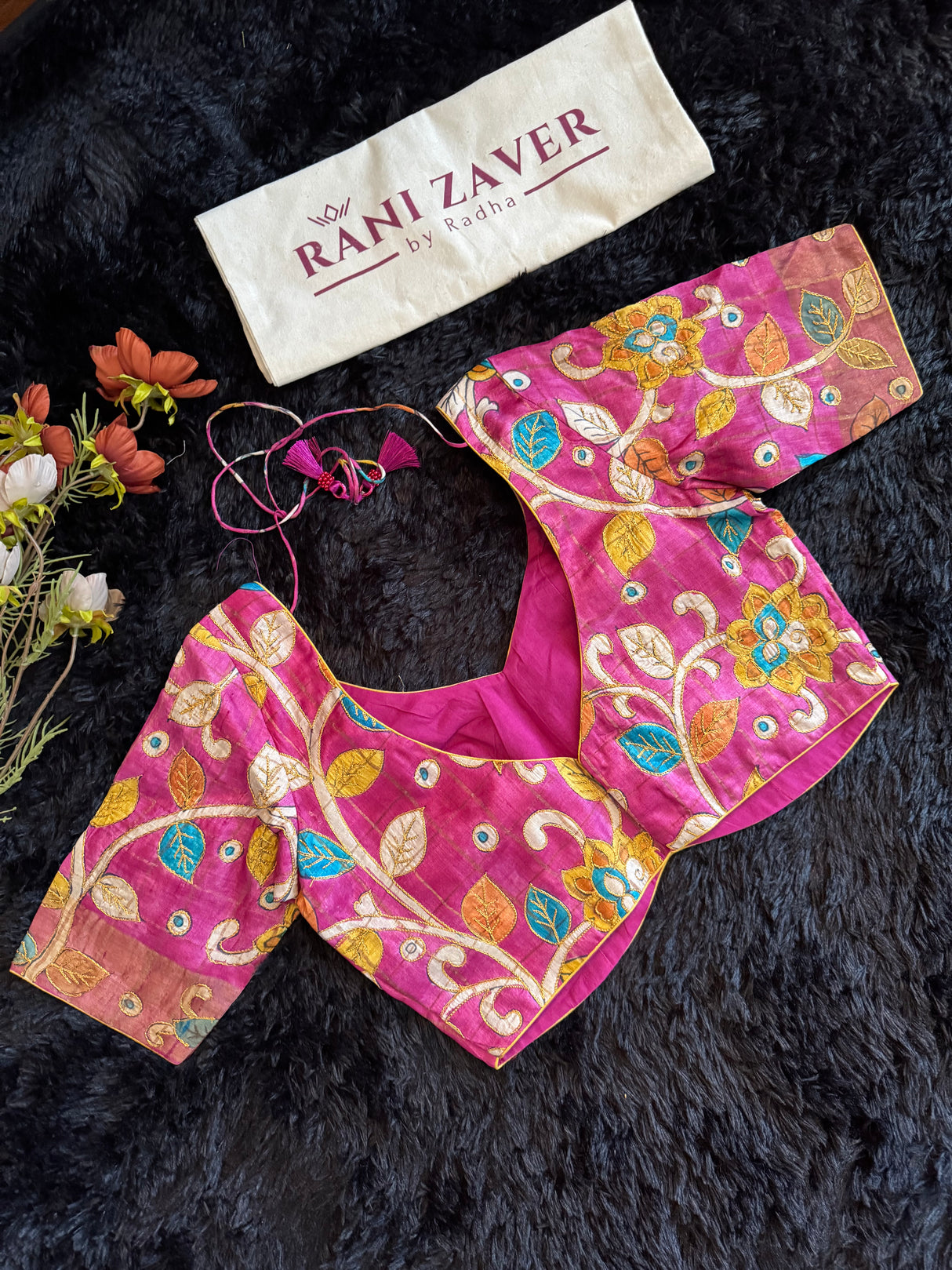 Kalamkari and Shibori on Pure Tussar Silk