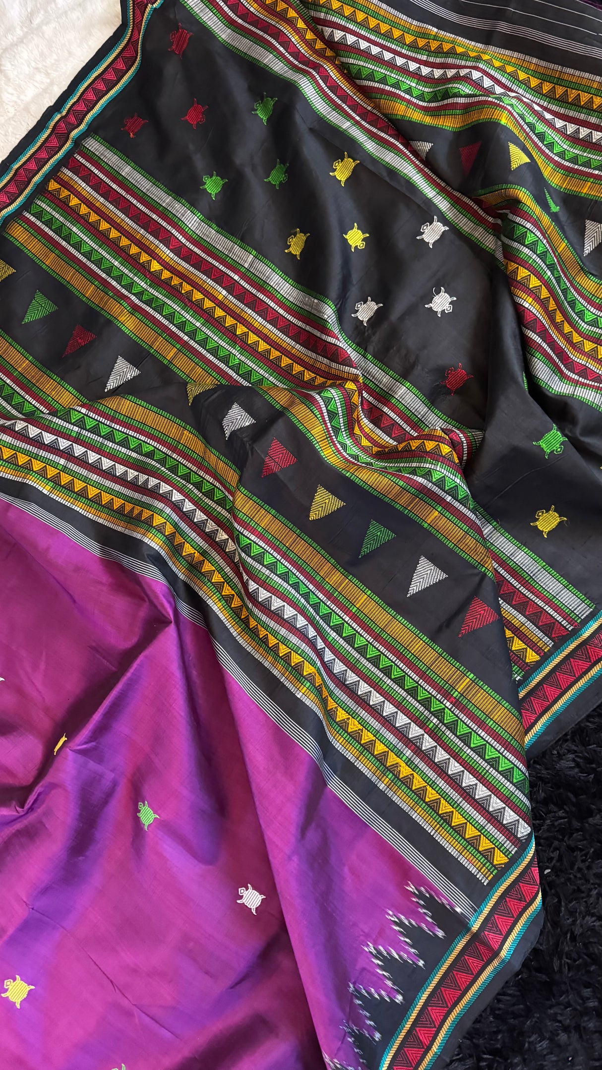 Dongria Kotpad Handloom Mulberry Silk Tortise Motifs