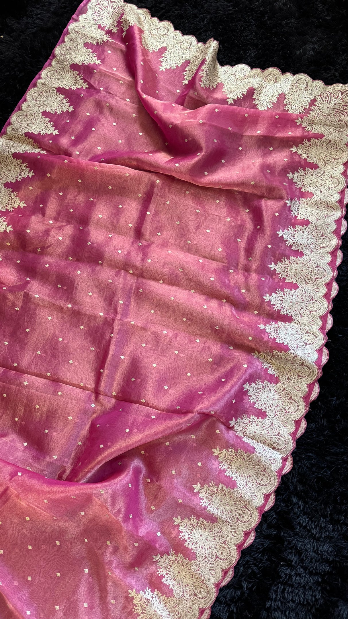 Onion Pink Tissue Organza