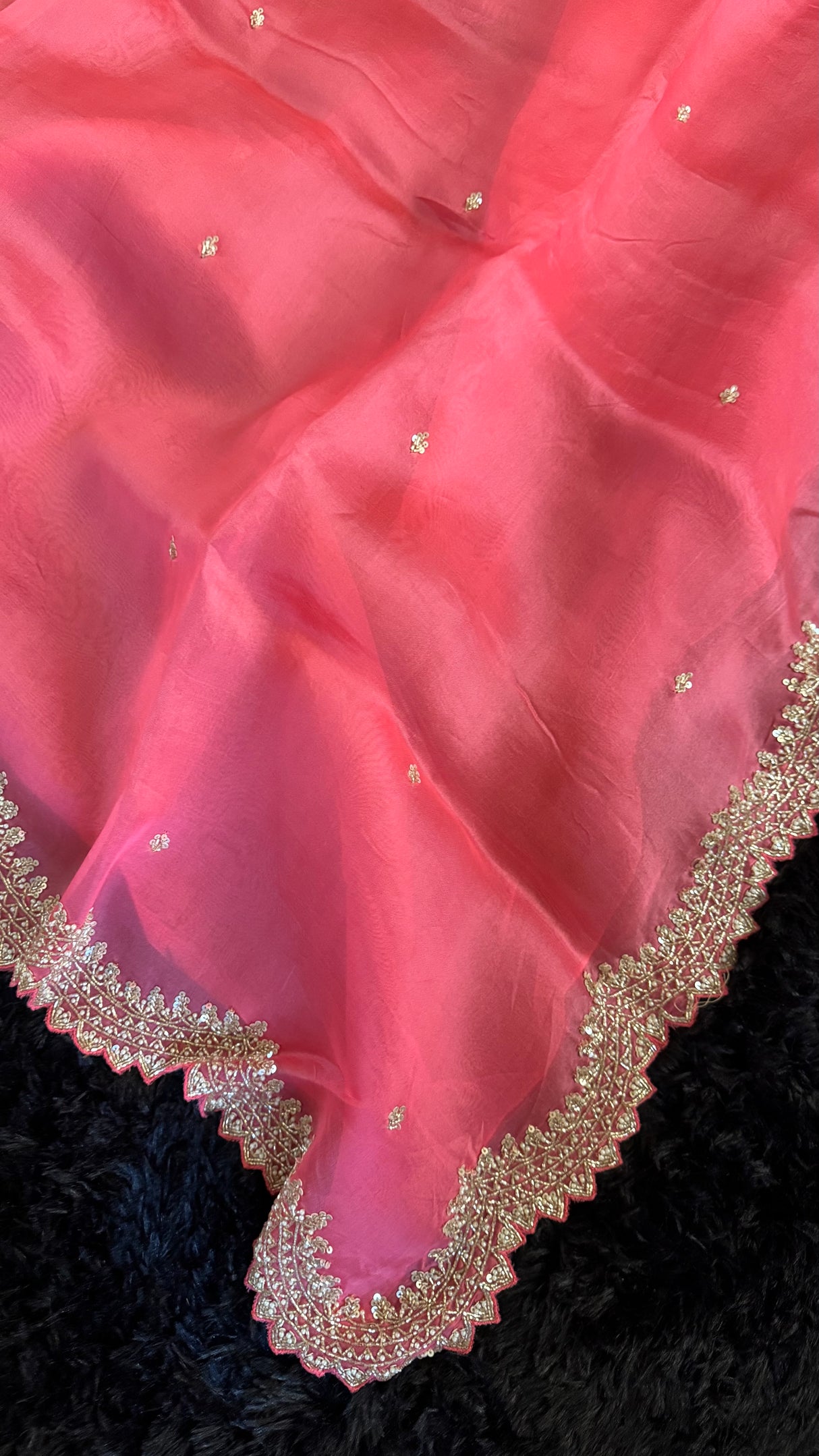 Cotton Candy Pink designer Orgaza