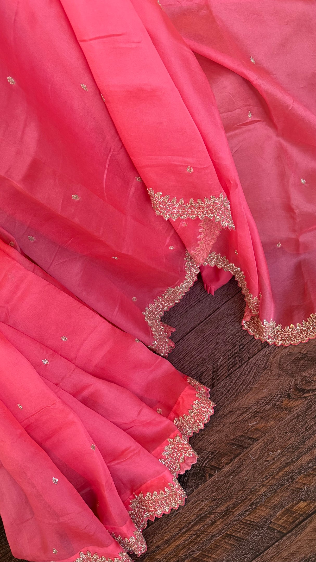 Cotton Candy Pink designer Orgaza