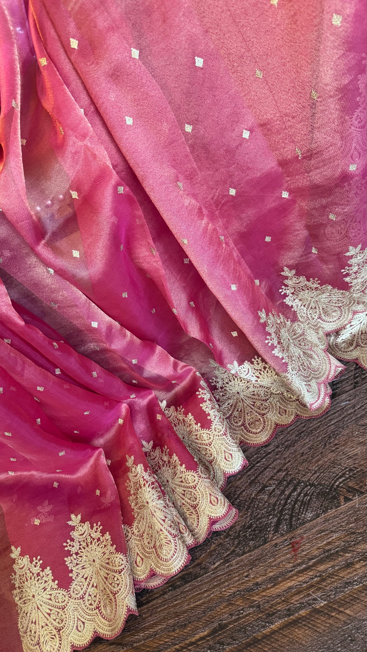 Onion Pink Tissue Organza
