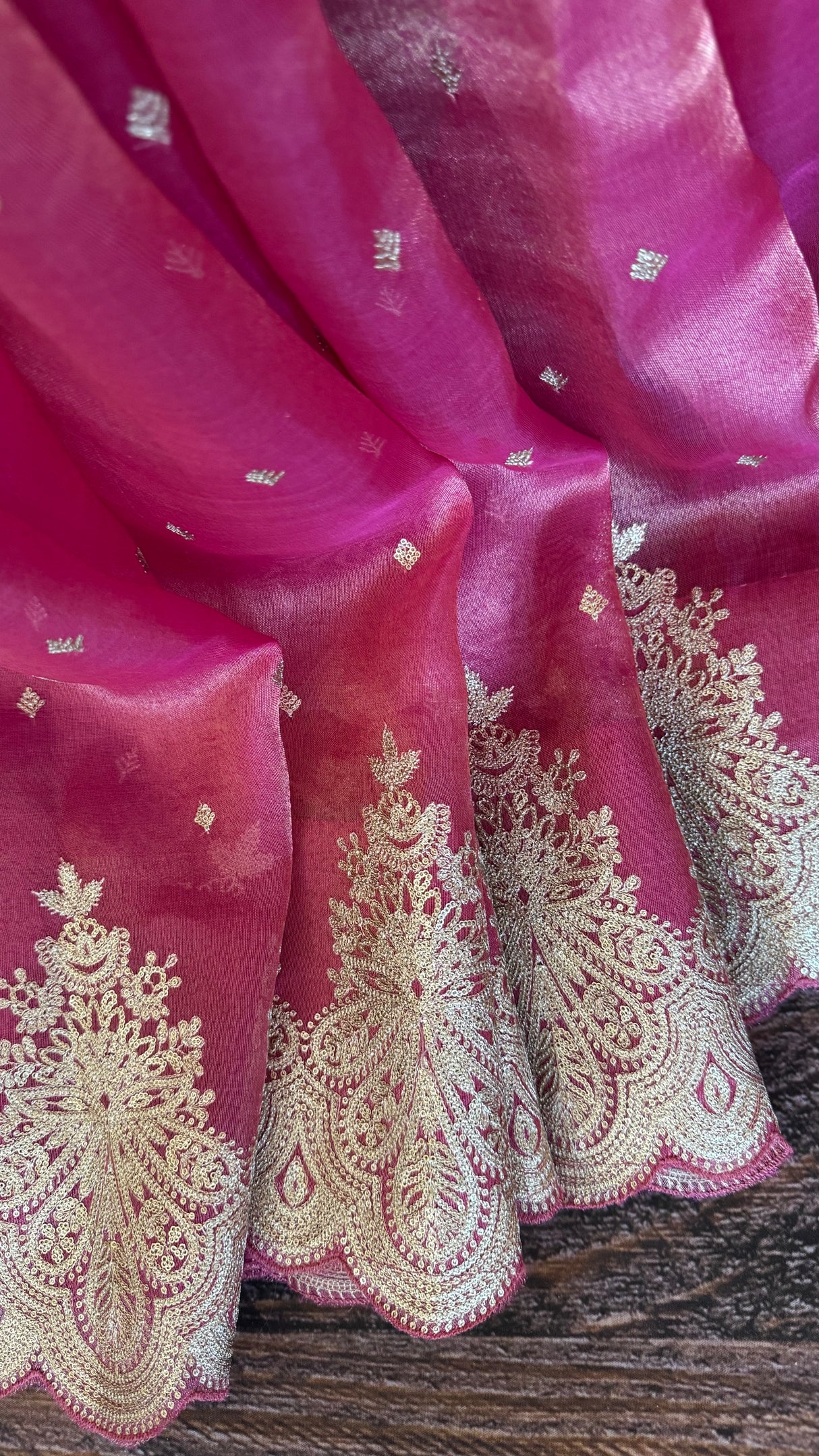 Onion Pink Tissue Organza