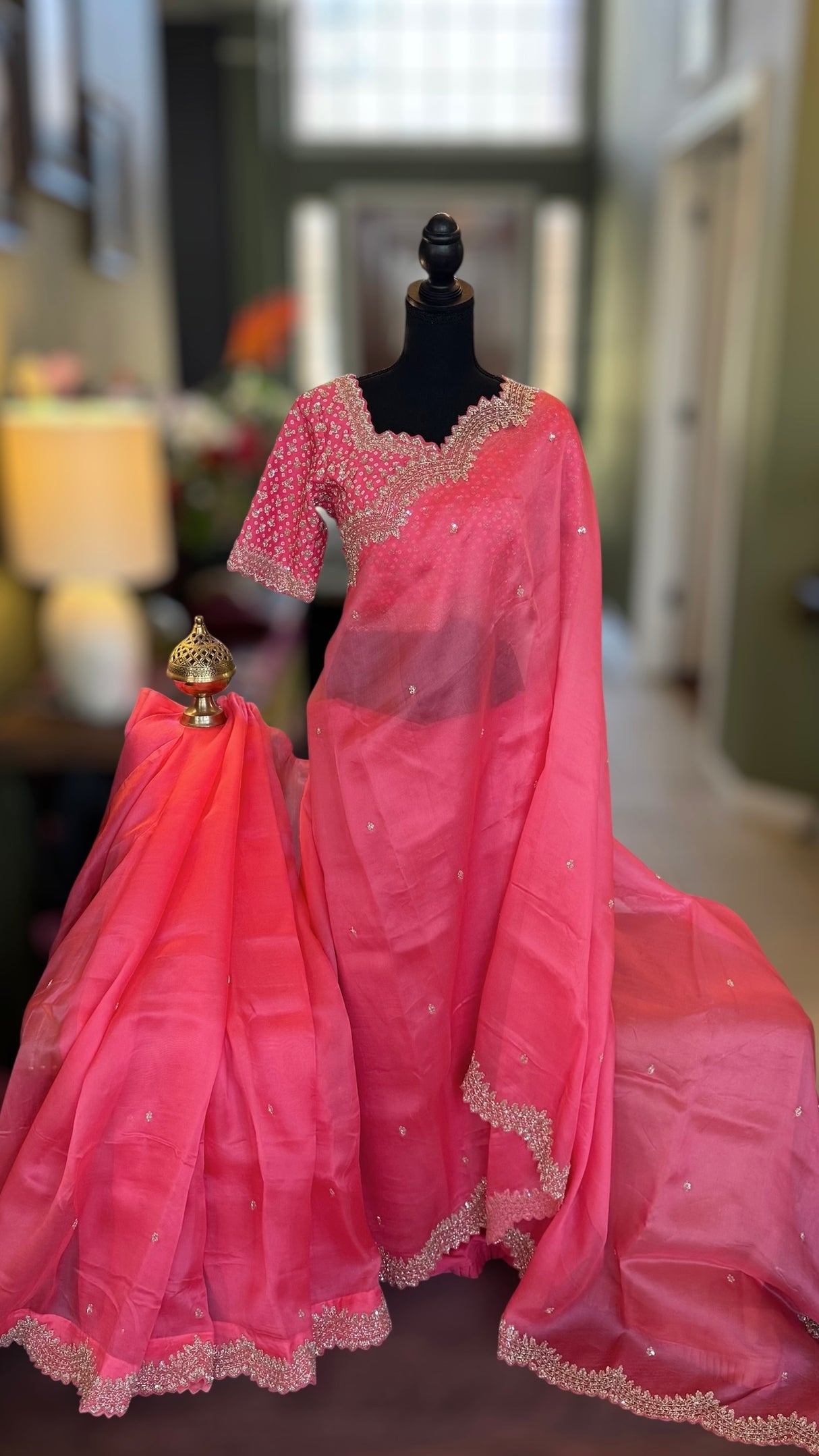 Cotton Candy Pink designer Orgaza