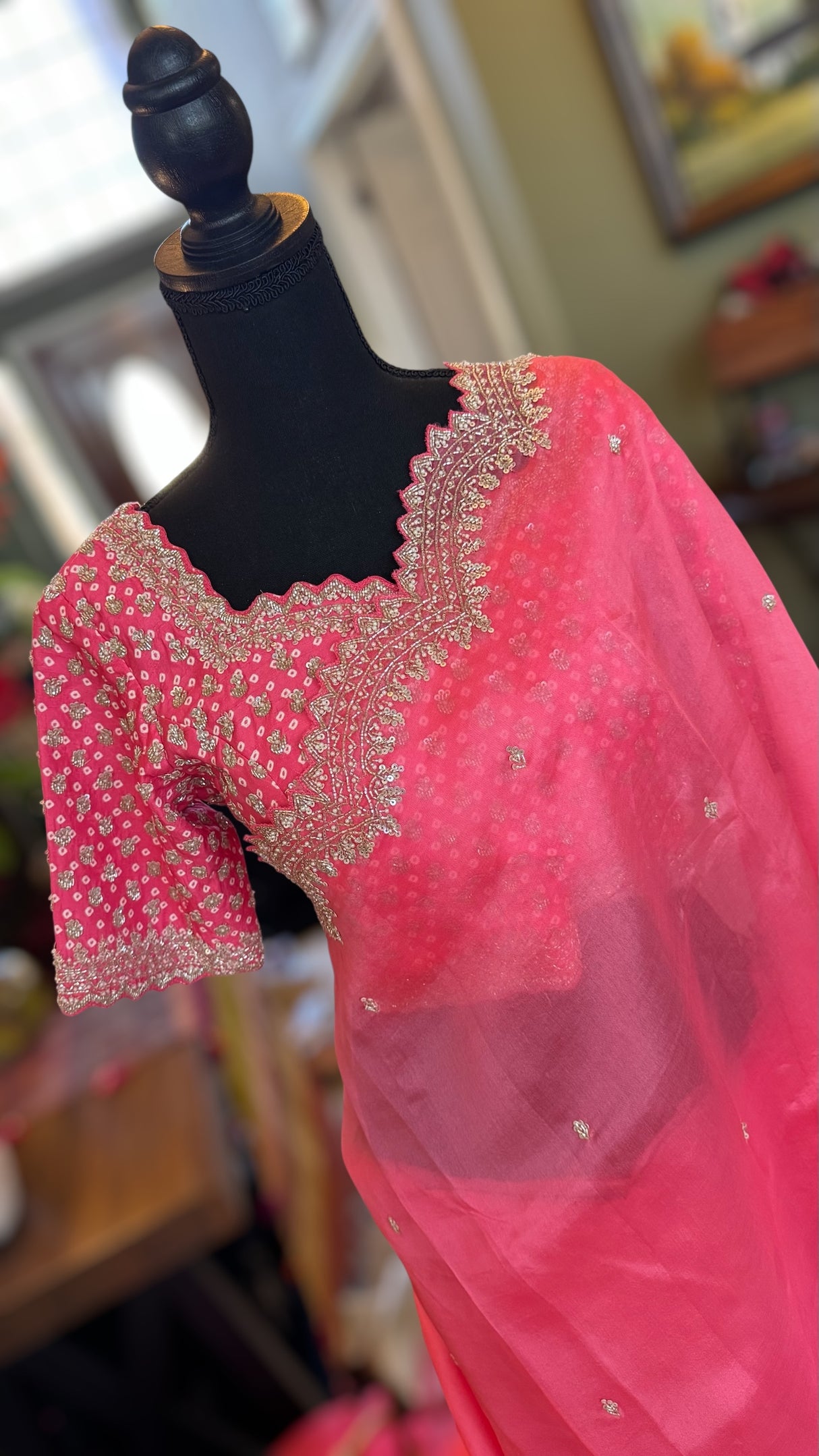 Cotton Candy Pink designer Orgaza