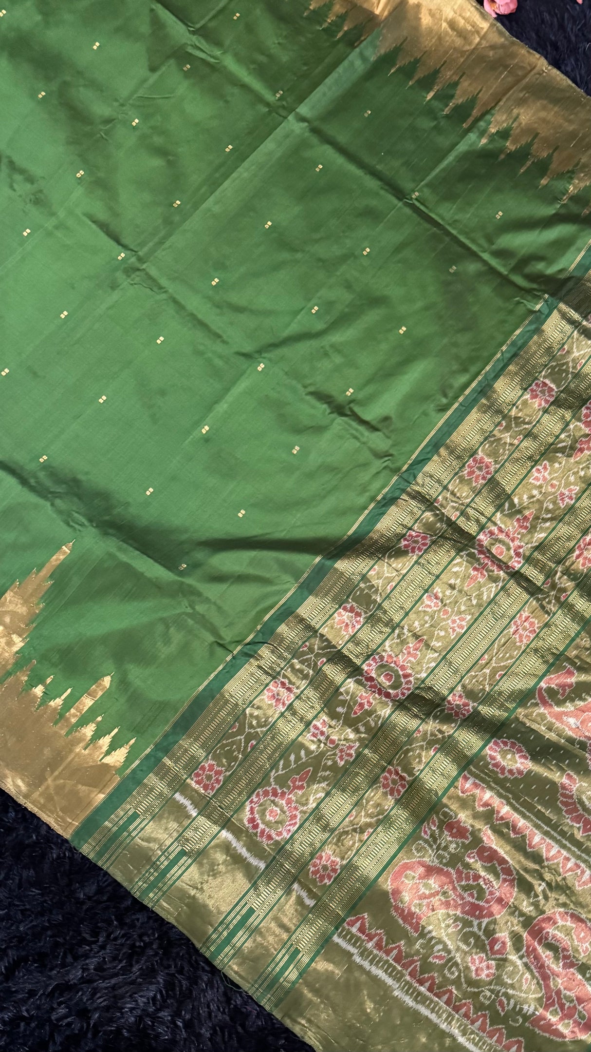 Sambalpuri Double Ikkat Phoda Kumbha Tissue Border