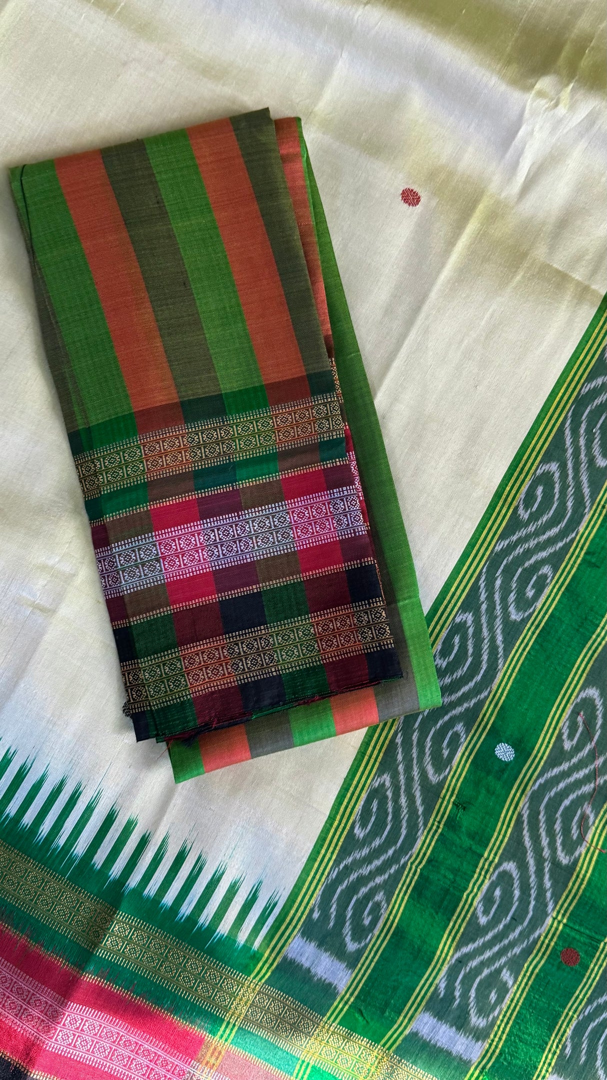 Kathifera Triple Border Khandua Silk Sambalpuri