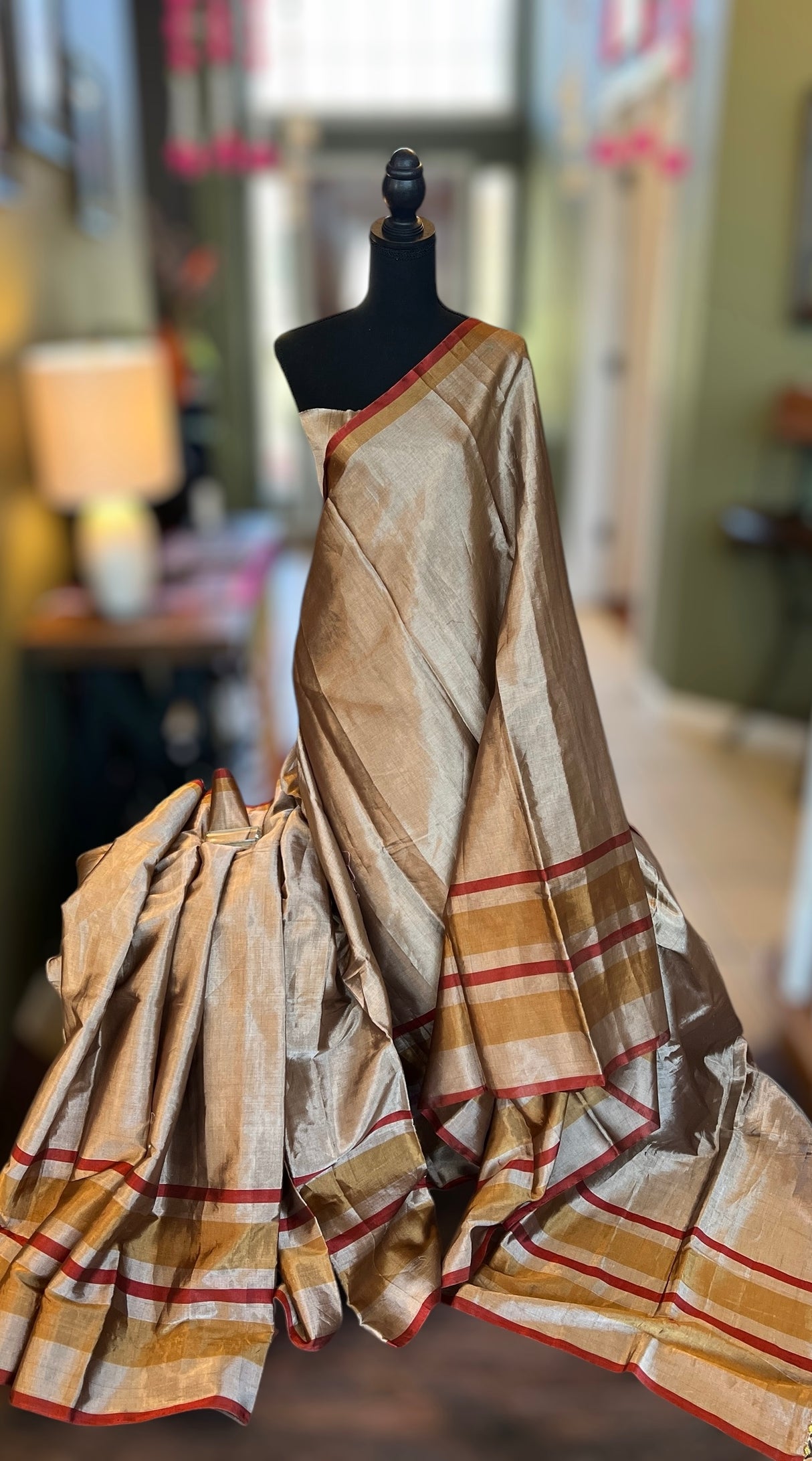 Chanderi Tissue Pattu Silk