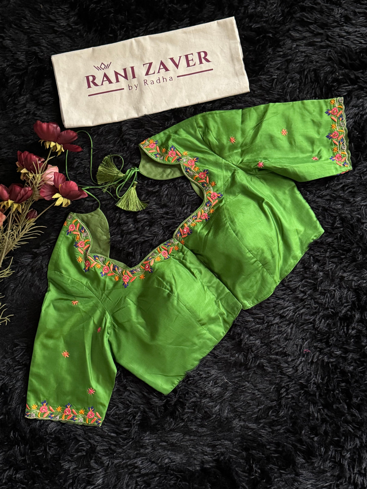 Green Silk Blouse 38