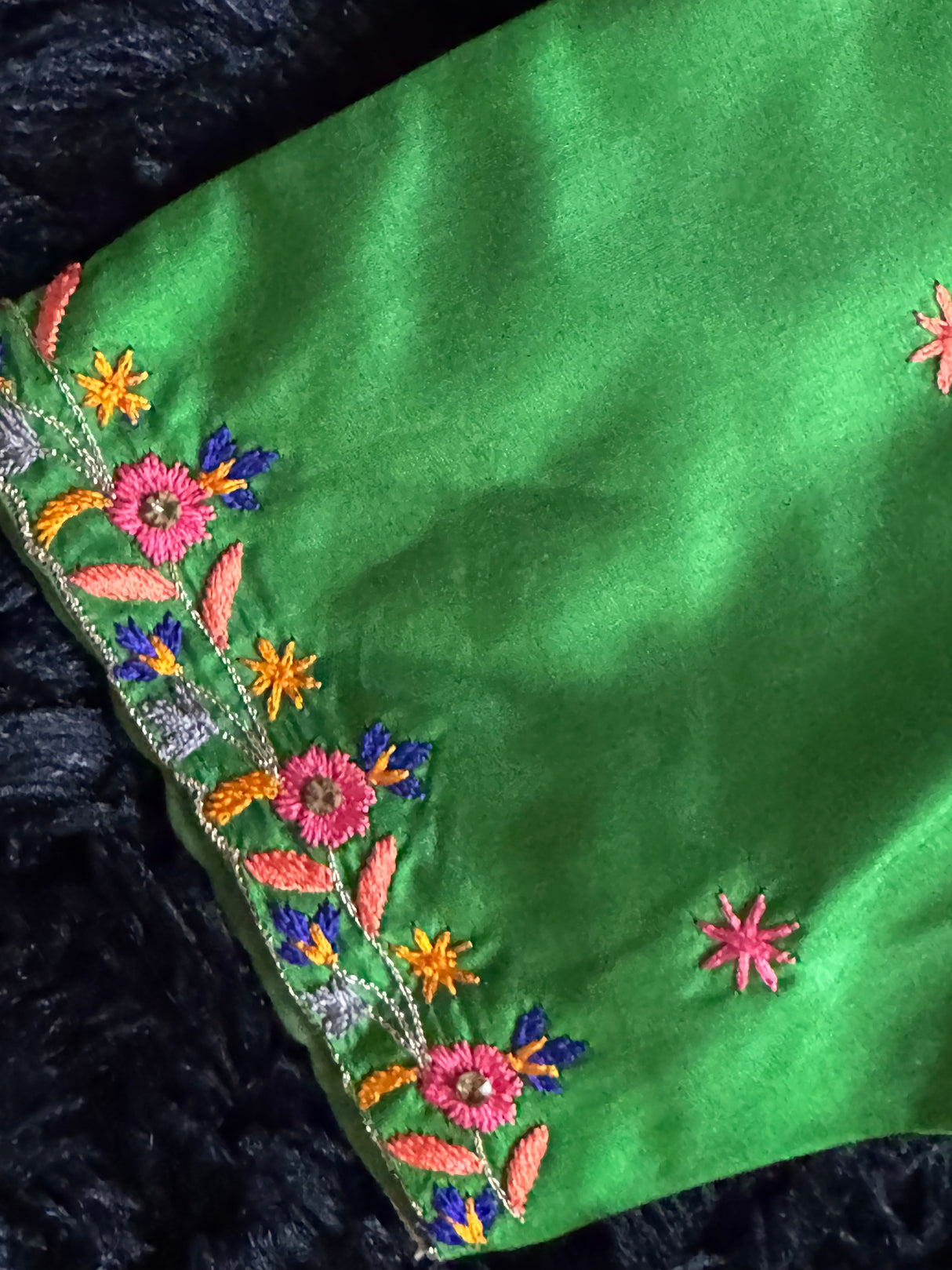 Green Silk Blouse 38